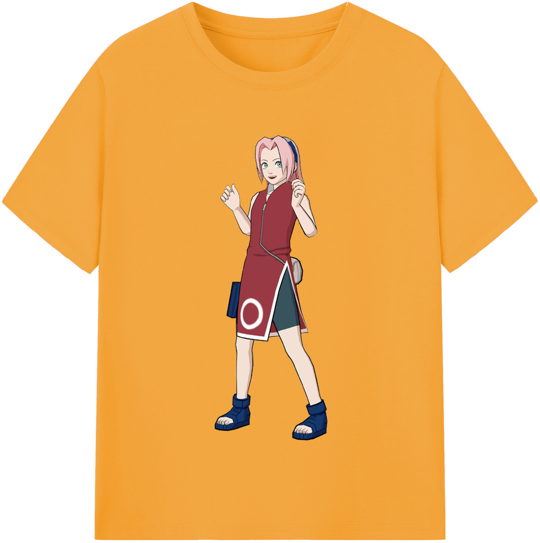 （画像用） NARUTO -ナルト- 春野サクラ Haruno Sakura 綿100％半袖Tシャツ（フロントプリント）