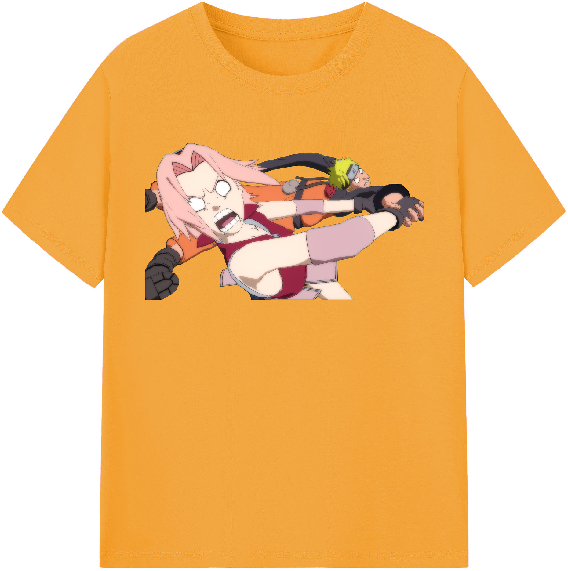 （画像用） NARUTO -ナルト- 春野サクラ Haruno Sakura 綿100％半袖Tシャツ（フロントプリント）