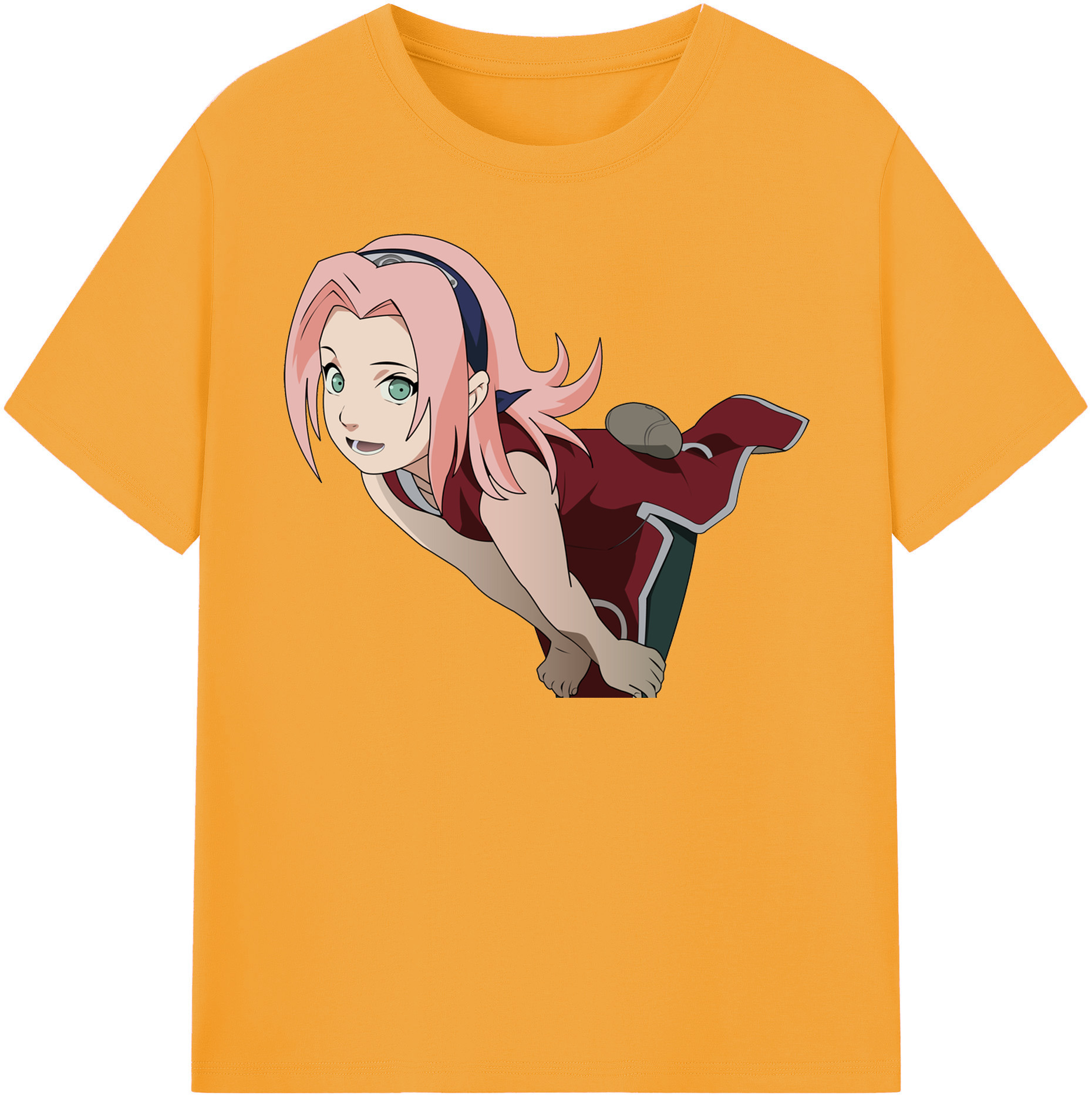 （画像用） NARUTO -ナルト- 春野サクラ Haruno Sakura 綿100％半袖Tシャツ（フロントプリント）