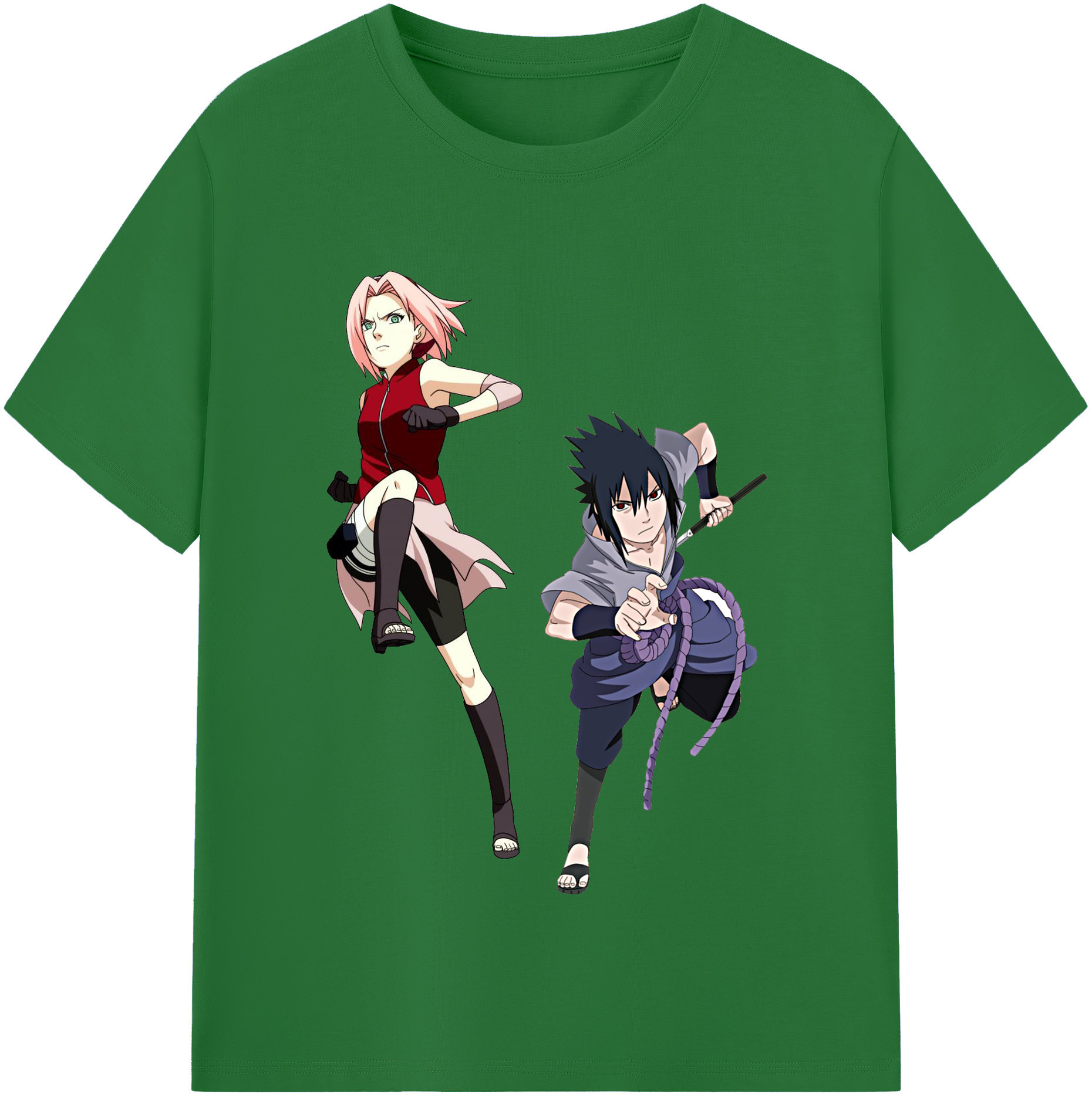 （画像用） NARUTO -ナルト- 春野サクラ Haruno Sakura 綿100％半袖Tシャツ（フロントプリント）