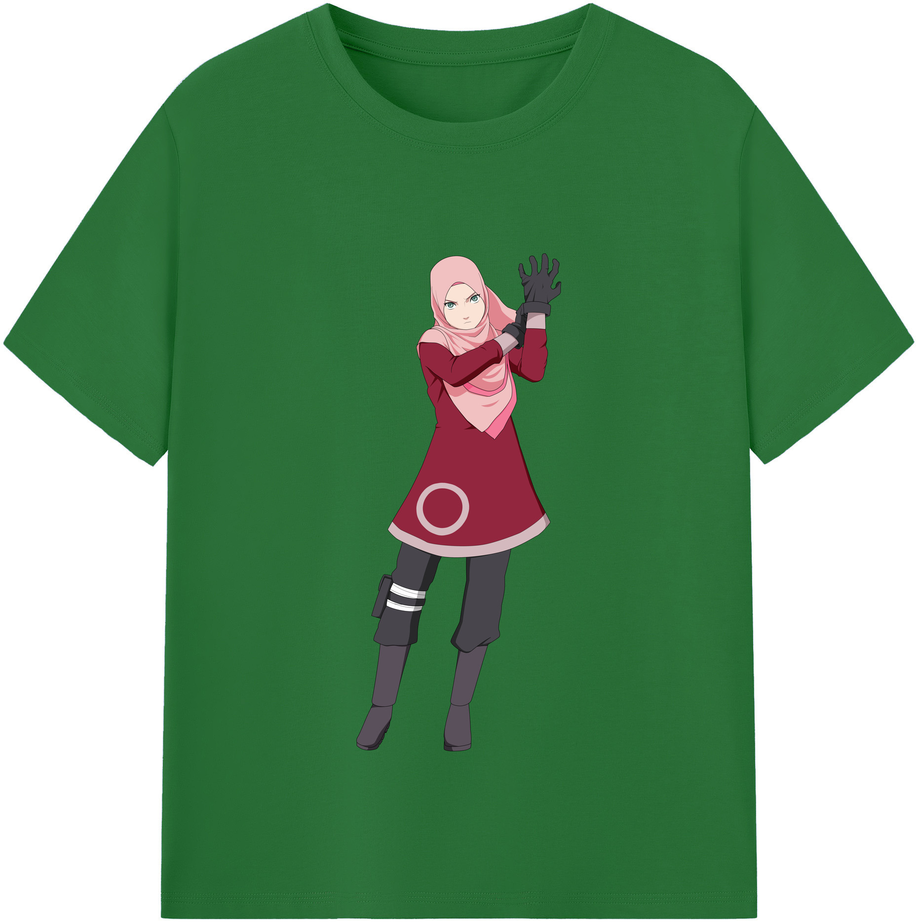 （画像用） NARUTO -ナルト- 春野サクラ Haruno Sakura 綿100％半袖Tシャツ（フロントプリント）