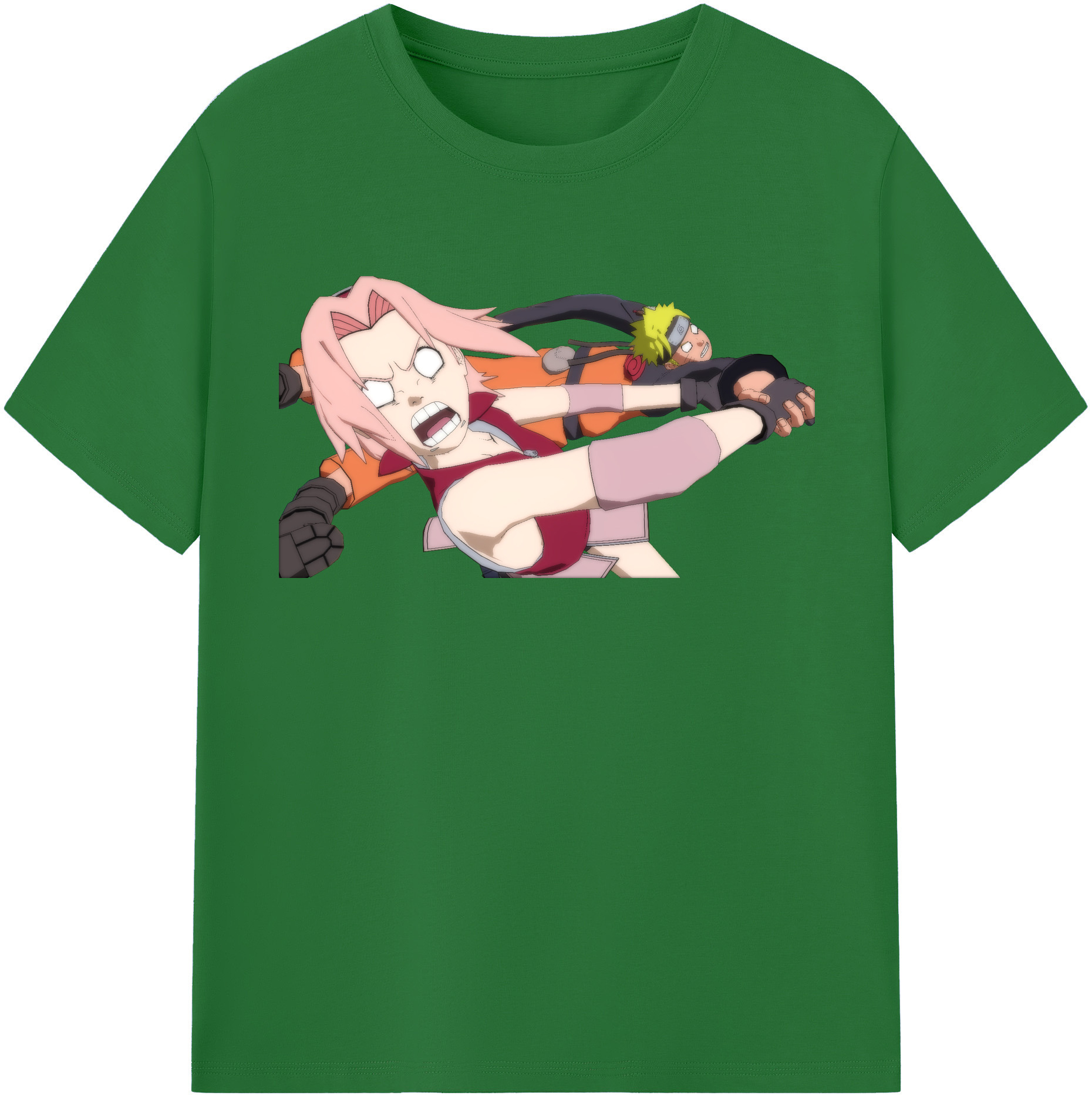 （画像用） NARUTO -ナルト- 春野サクラ Haruno Sakura 綿100％半袖Tシャツ（フロントプリント）