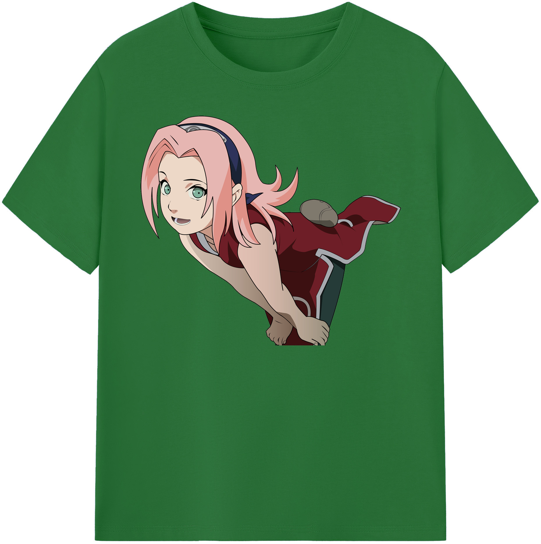 （画像用） NARUTO -ナルト- 春野サクラ Haruno Sakura 綿100％半袖Tシャツ（フロントプリント）