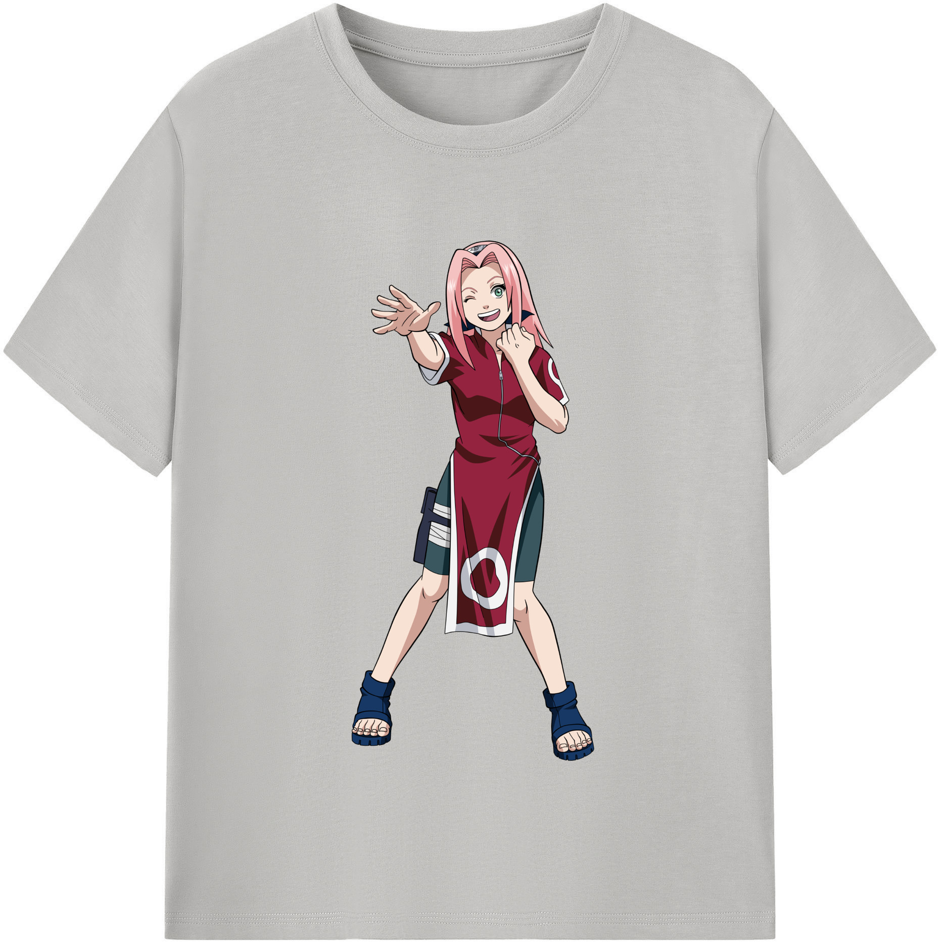 （画像用） NARUTO -ナルト- 春野サクラ Haruno Sakura 綿100％半袖Tシャツ（フロントプリント）