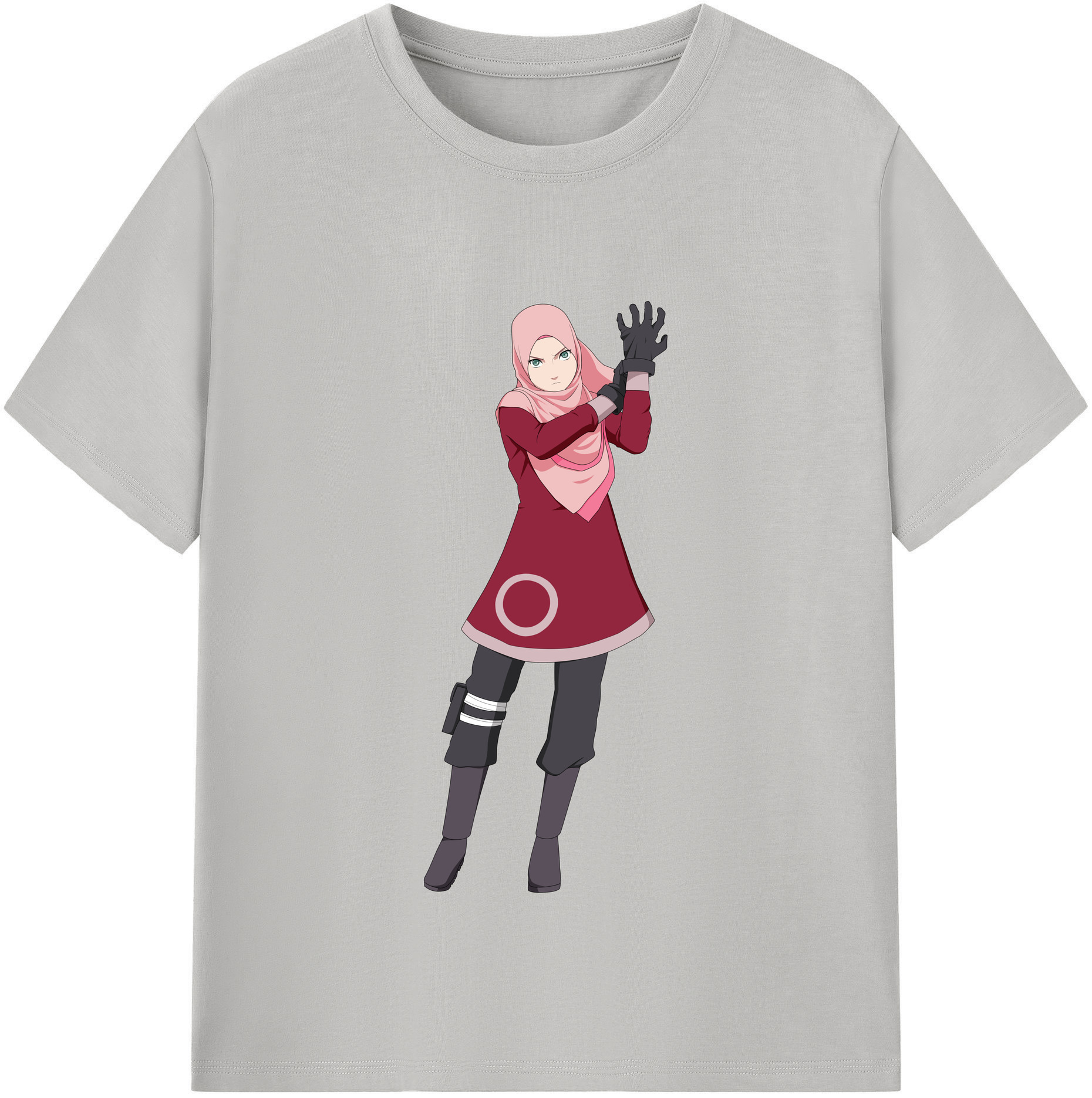 （画像用） NARUTO -ナルト- 春野サクラ Haruno Sakura 綿100％半袖Tシャツ（フロントプリント）
