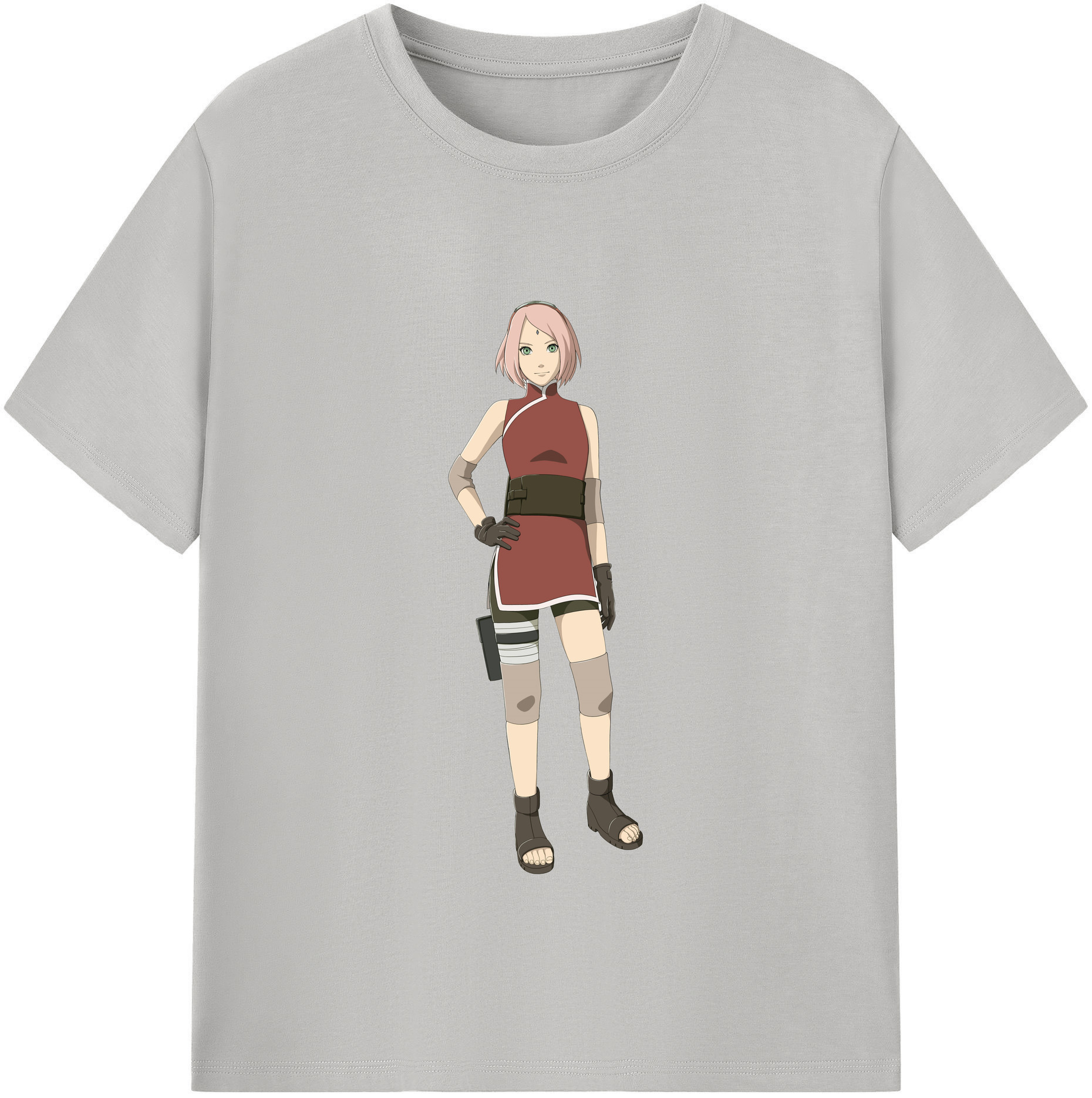 （画像用） NARUTO -ナルト- 春野サクラ Haruno Sakura 綿100％半袖Tシャツ（フロントプリント）