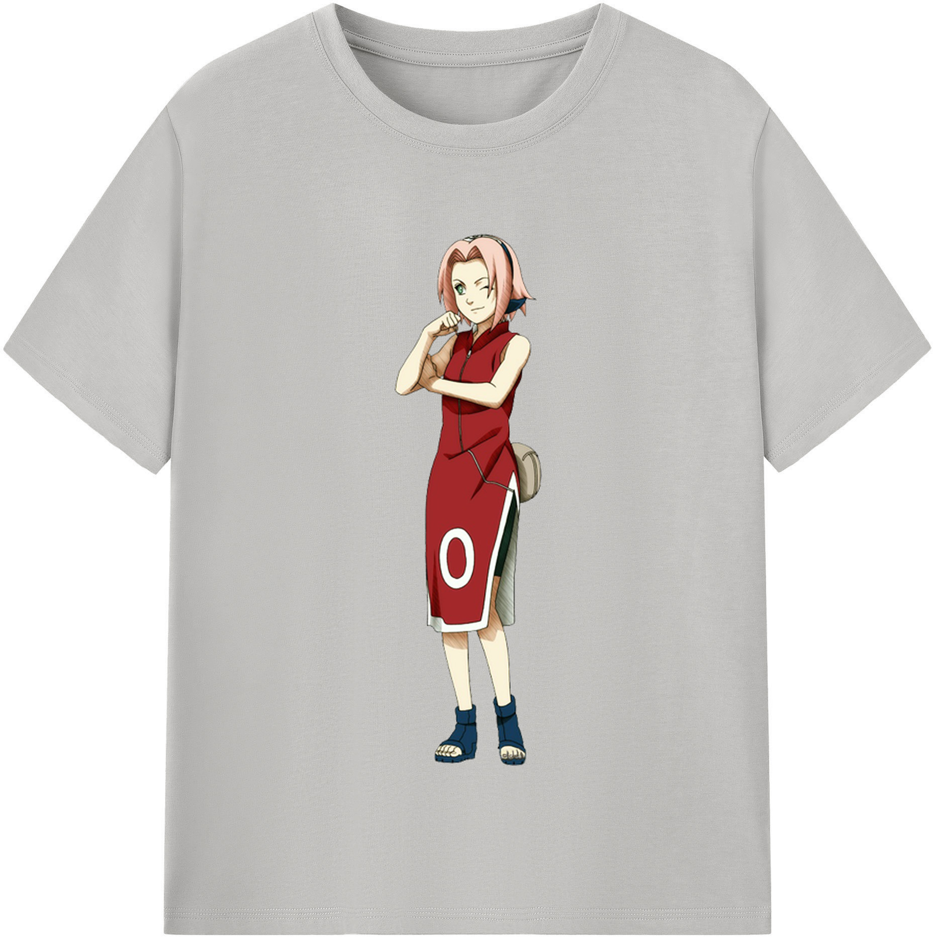 （画像用） NARUTO -ナルト- 春野サクラ Haruno Sakura 綿100％半袖Tシャツ（フロントプリント）