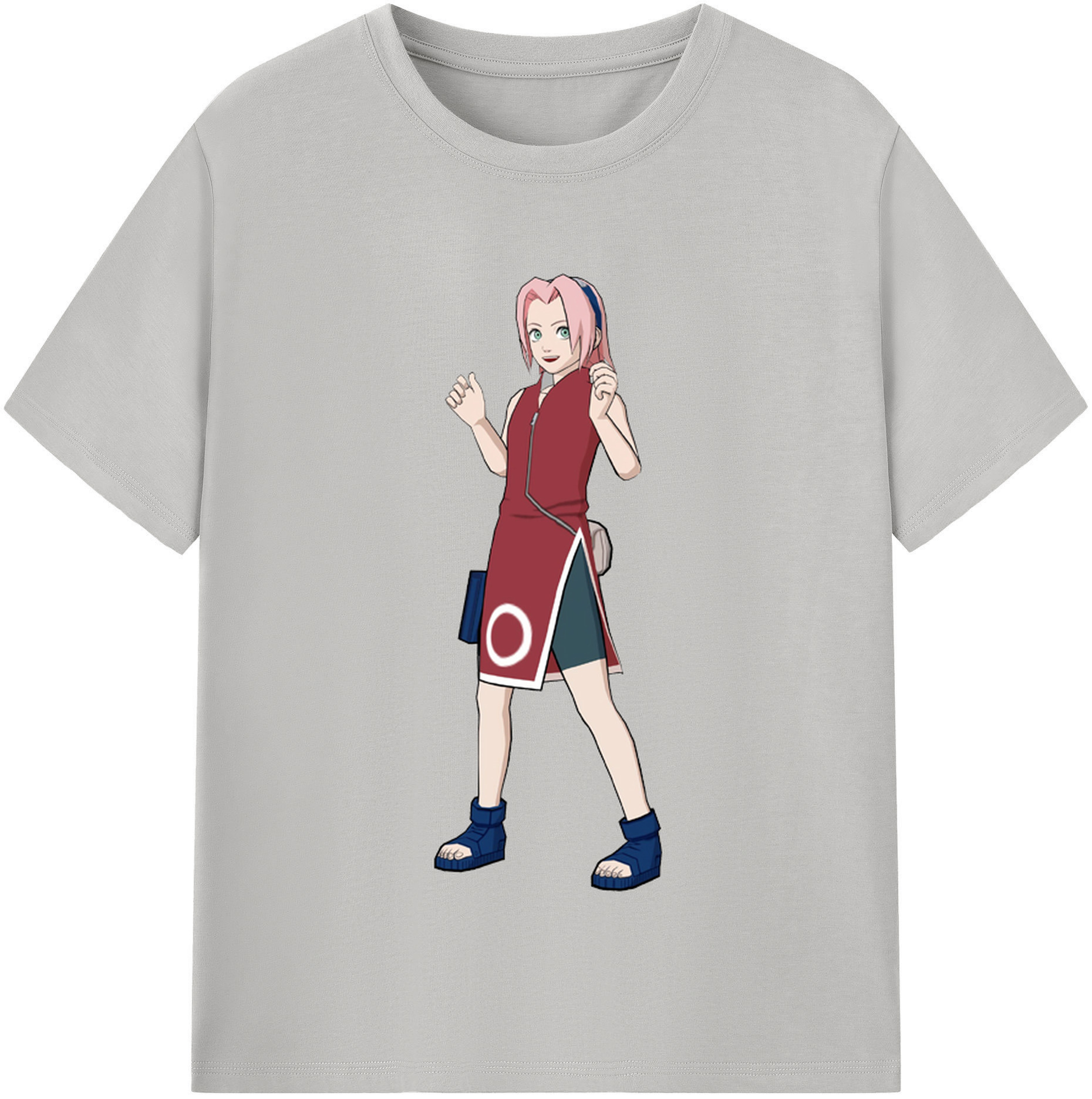 （画像用） NARUTO -ナルト- 春野サクラ Haruno Sakura 綿100％半袖Tシャツ（フロントプリント）
