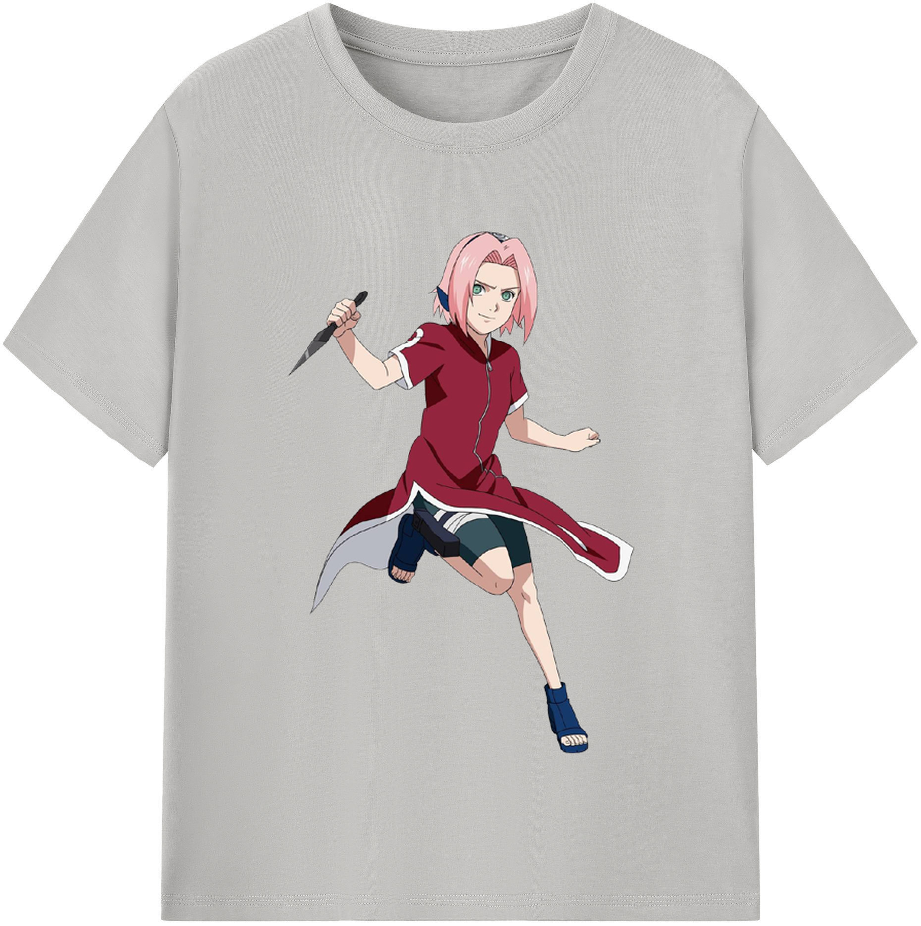 （画像用） NARUTO -ナルト- 春野サクラ Haruno Sakura 綿100％半袖Tシャツ（フロントプリント）