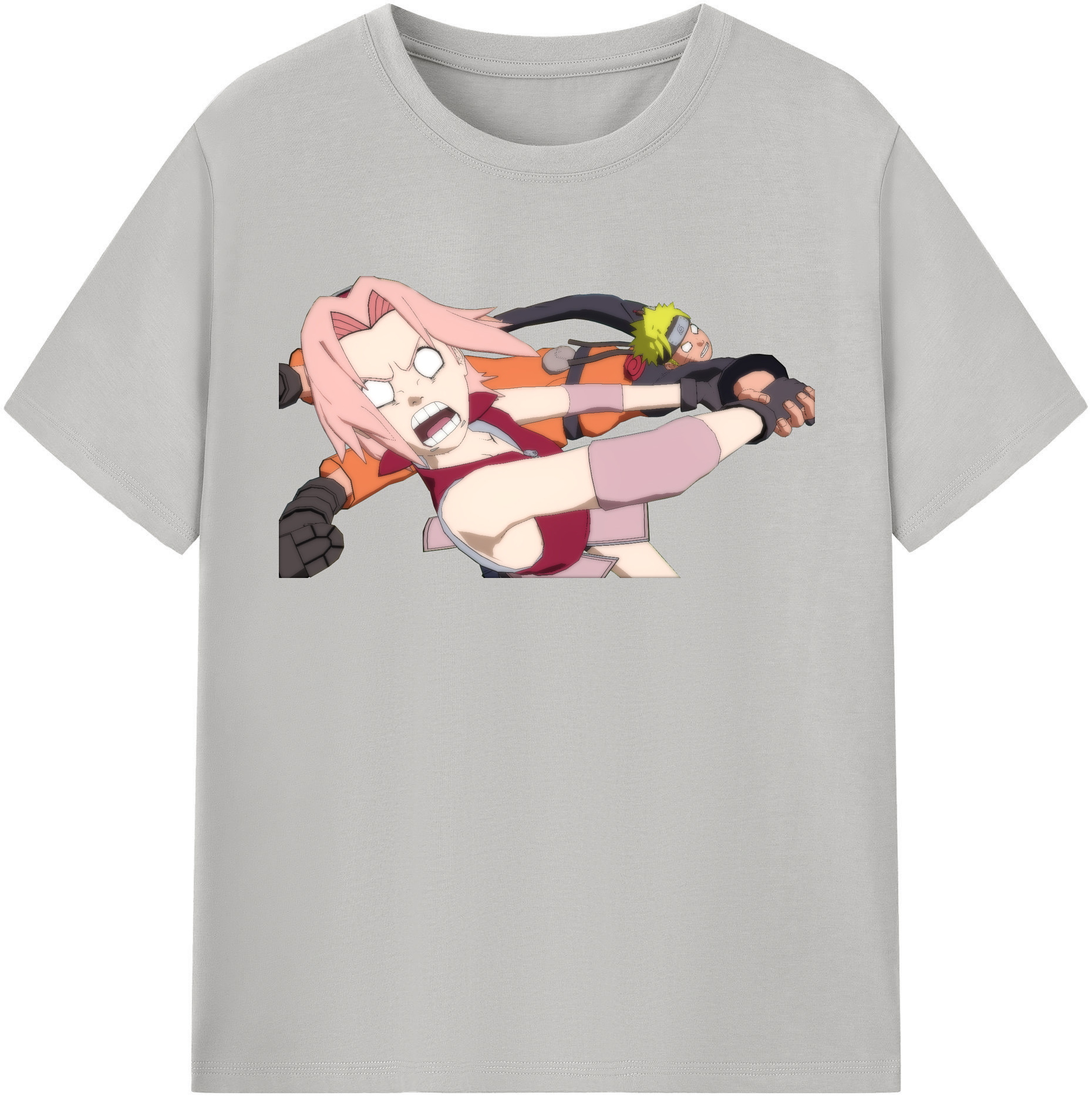 （画像用） NARUTO -ナルト- 春野サクラ Haruno Sakura 綿100％半袖Tシャツ（フロントプリント）