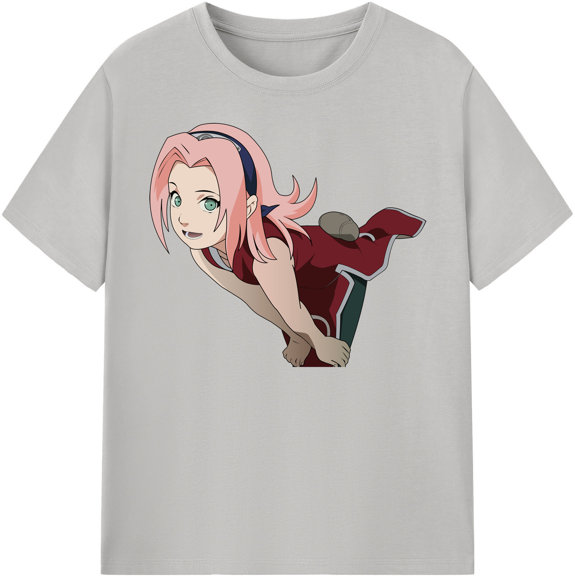 （画像用） NARUTO -ナルト- 春野サクラ Haruno Sakura 綿100％半袖Tシャツ（フロントプリント）
