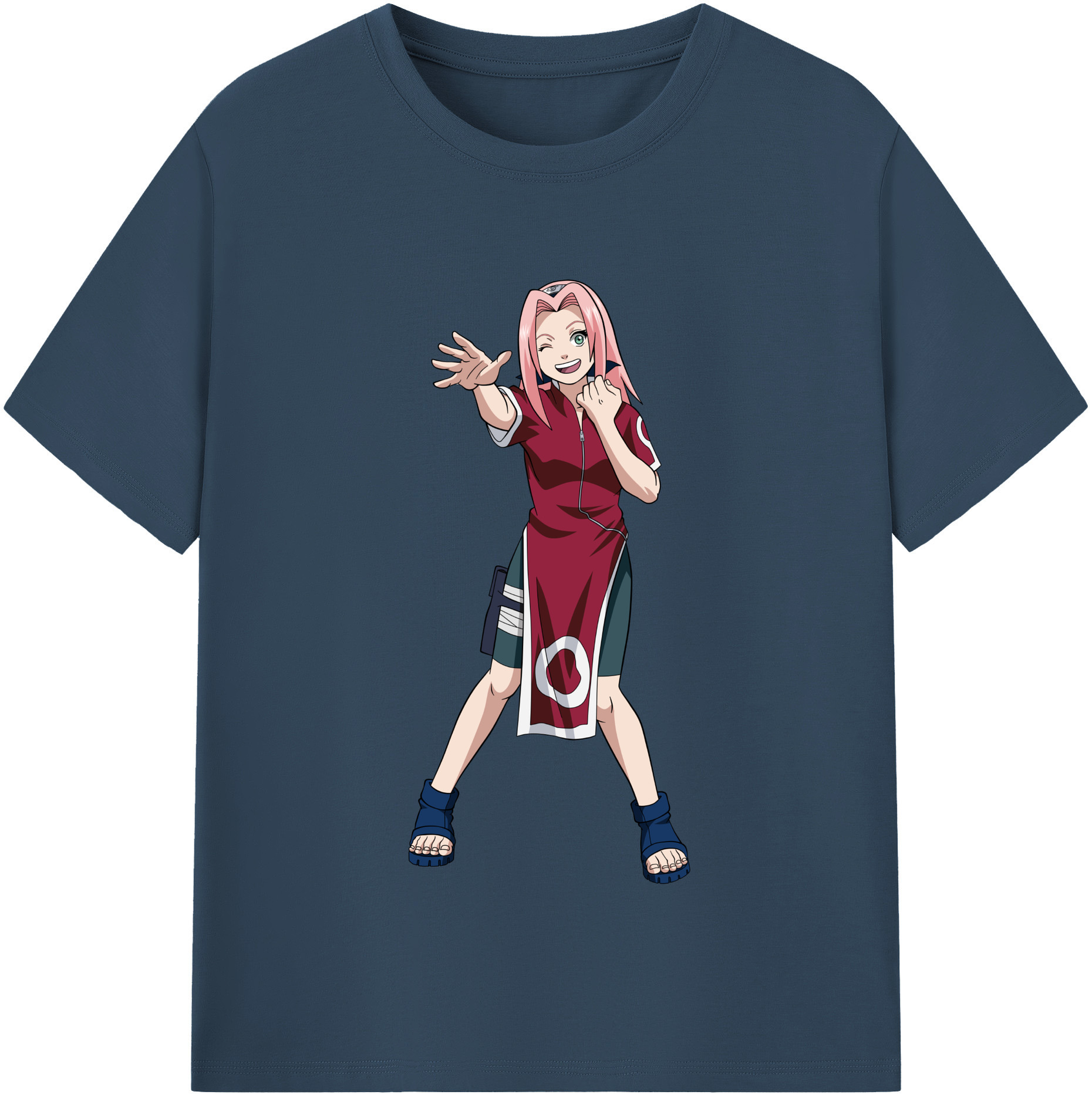 （画像用） NARUTO -ナルト- 春野サクラ Haruno Sakura 綿100％半袖Tシャツ（フロントプリント）