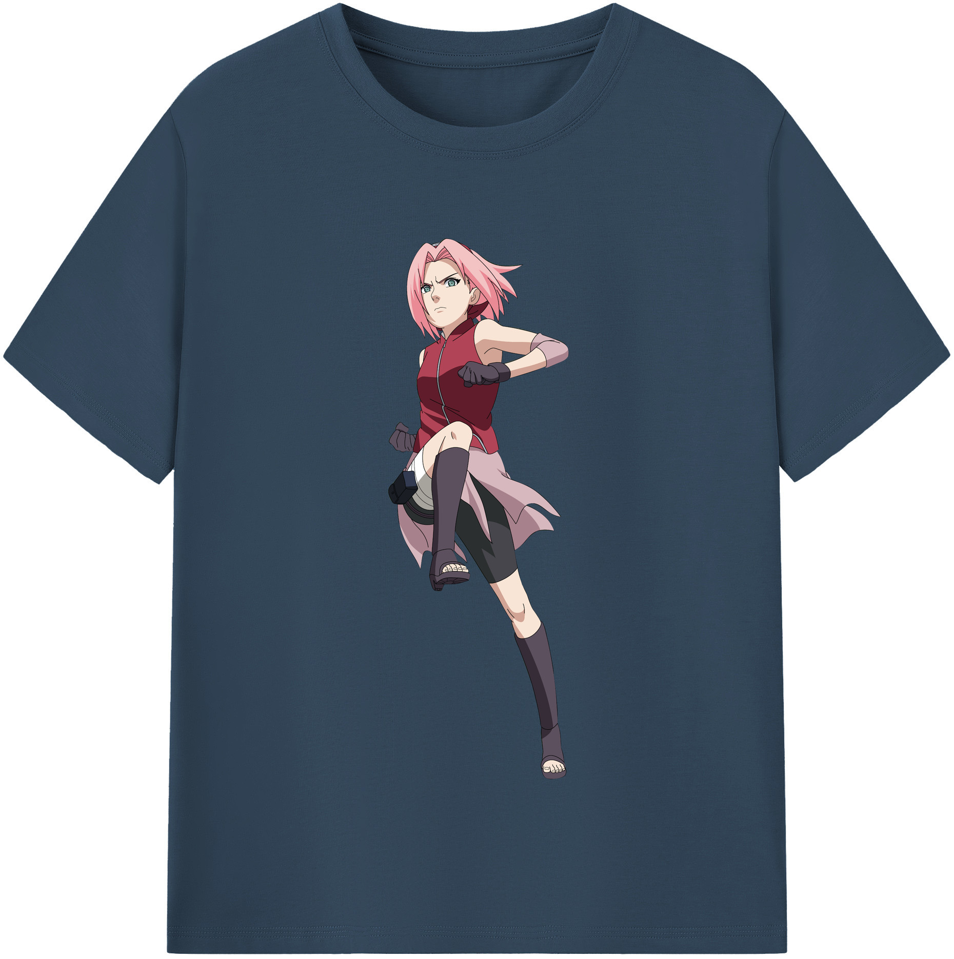（画像用） NARUTO -ナルト- 春野サクラ Haruno Sakura 綿100％半袖Tシャツ（フロントプリント）