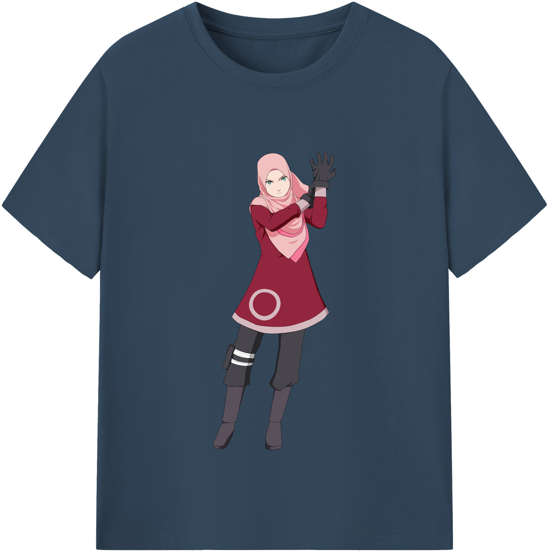 （画像用） NARUTO -ナルト- 春野サクラ Haruno Sakura 綿100％半袖Tシャツ（フロントプリント）