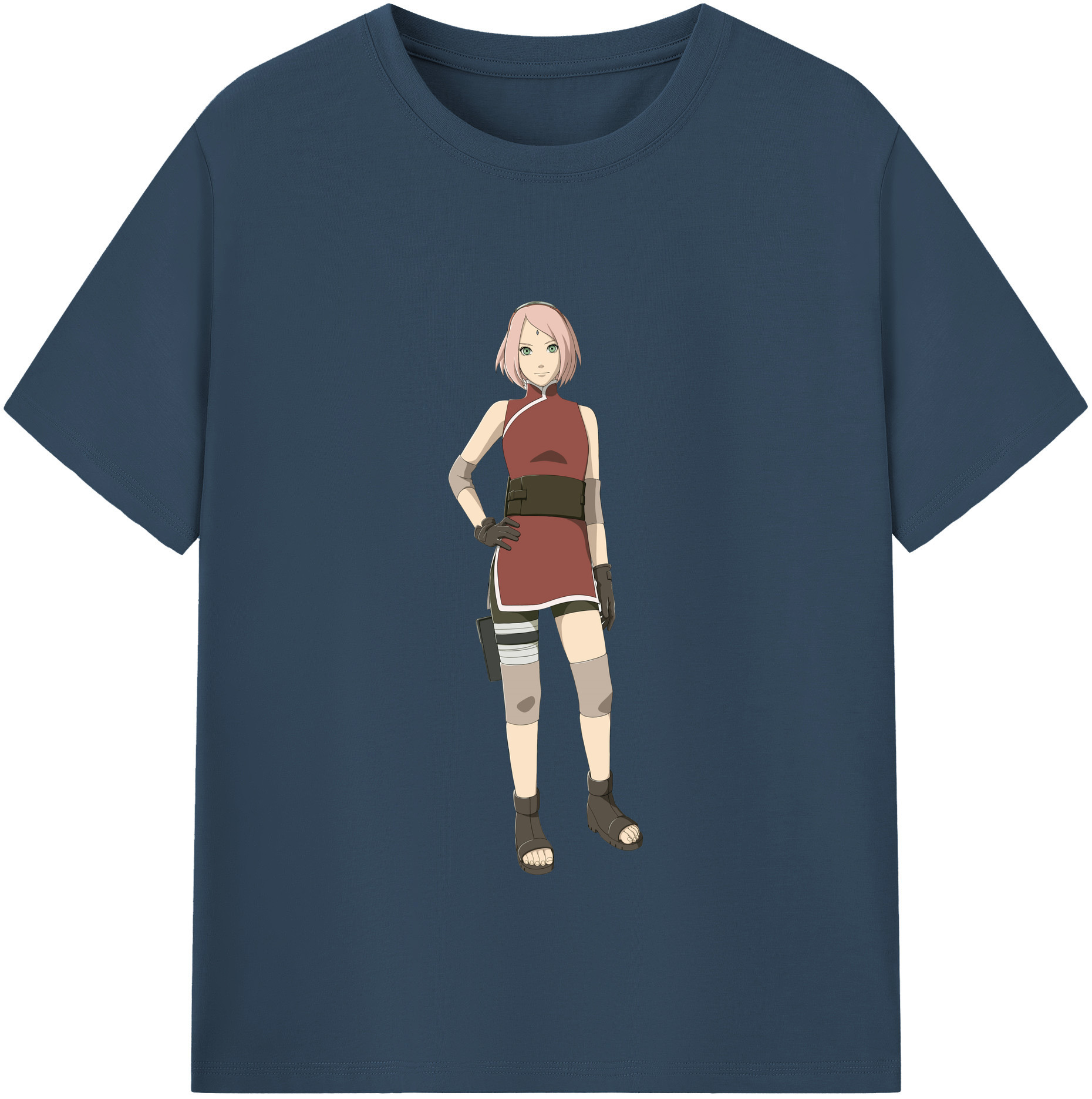 （画像用） NARUTO -ナルト- 春野サクラ Haruno Sakura 綿100％半袖Tシャツ（フロントプリント）