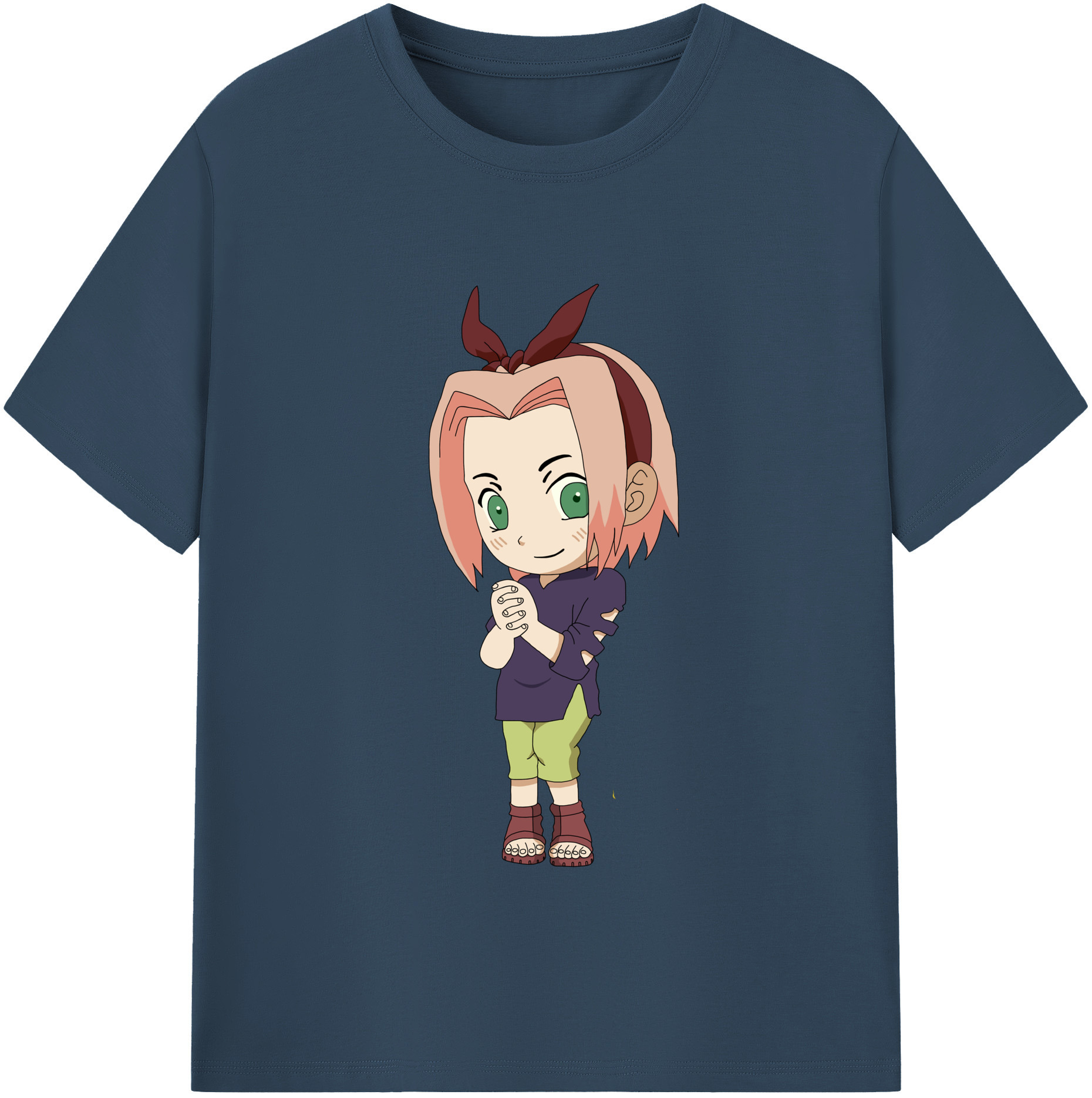（画像用） NARUTO -ナルト- 春野サクラ Haruno Sakura 綿100％半袖Tシャツ（フロントプリント）