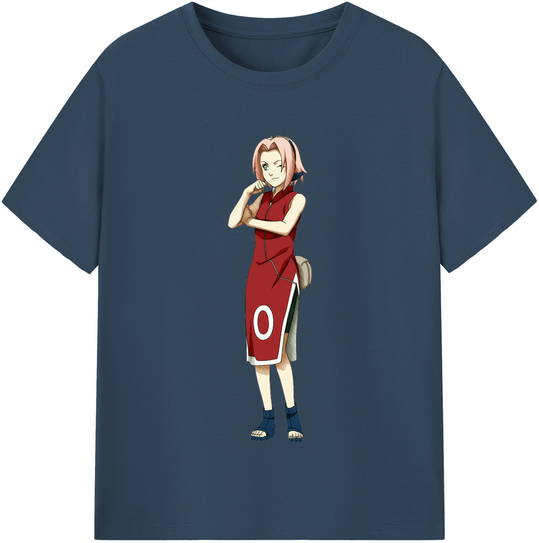 （画像用） NARUTO -ナルト- 春野サクラ Haruno Sakura 綿100％半袖Tシャツ（フロントプリント）