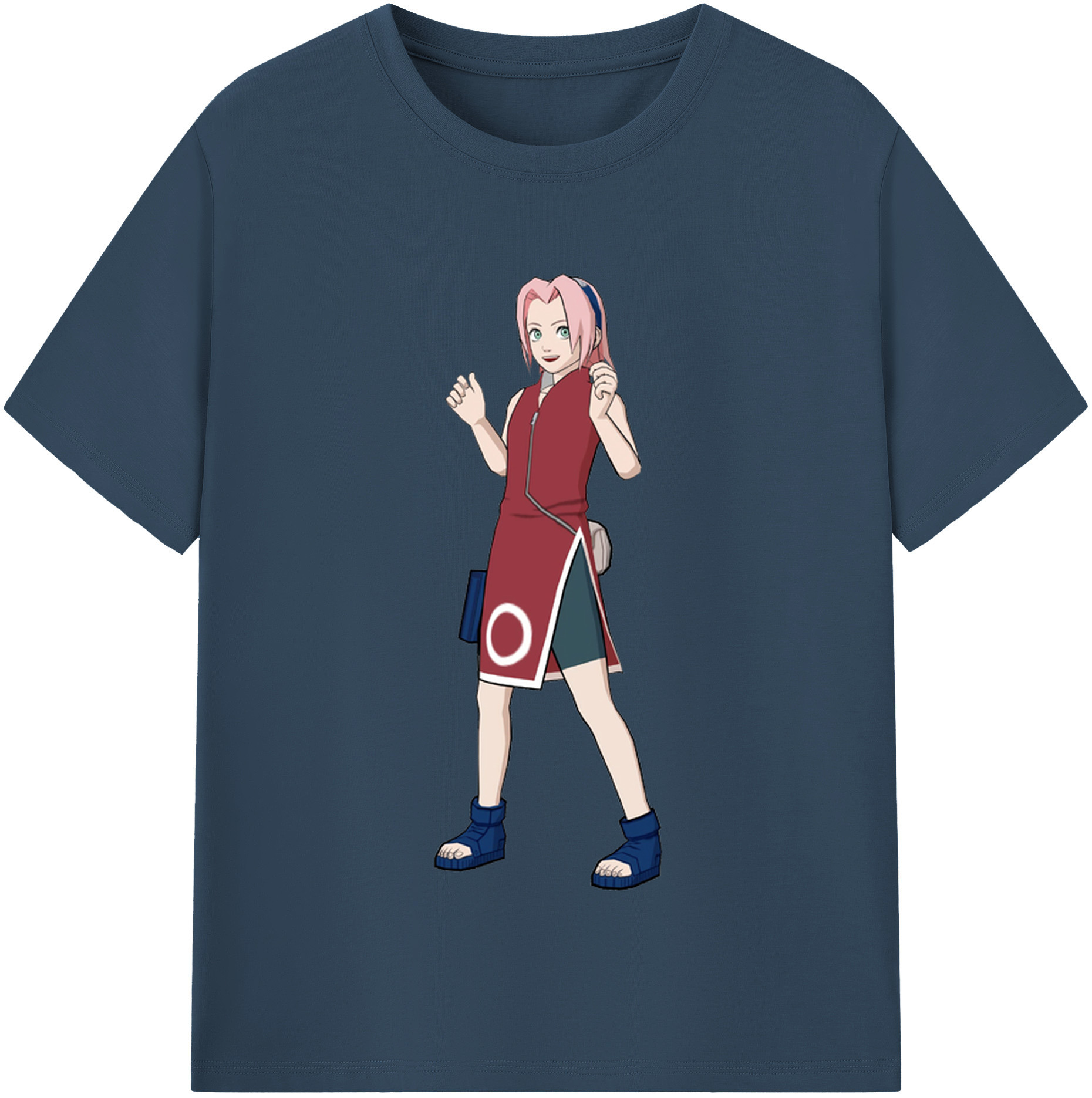 （画像用） NARUTO -ナルト- 春野サクラ Haruno Sakura 綿100％半袖Tシャツ（フロントプリント）