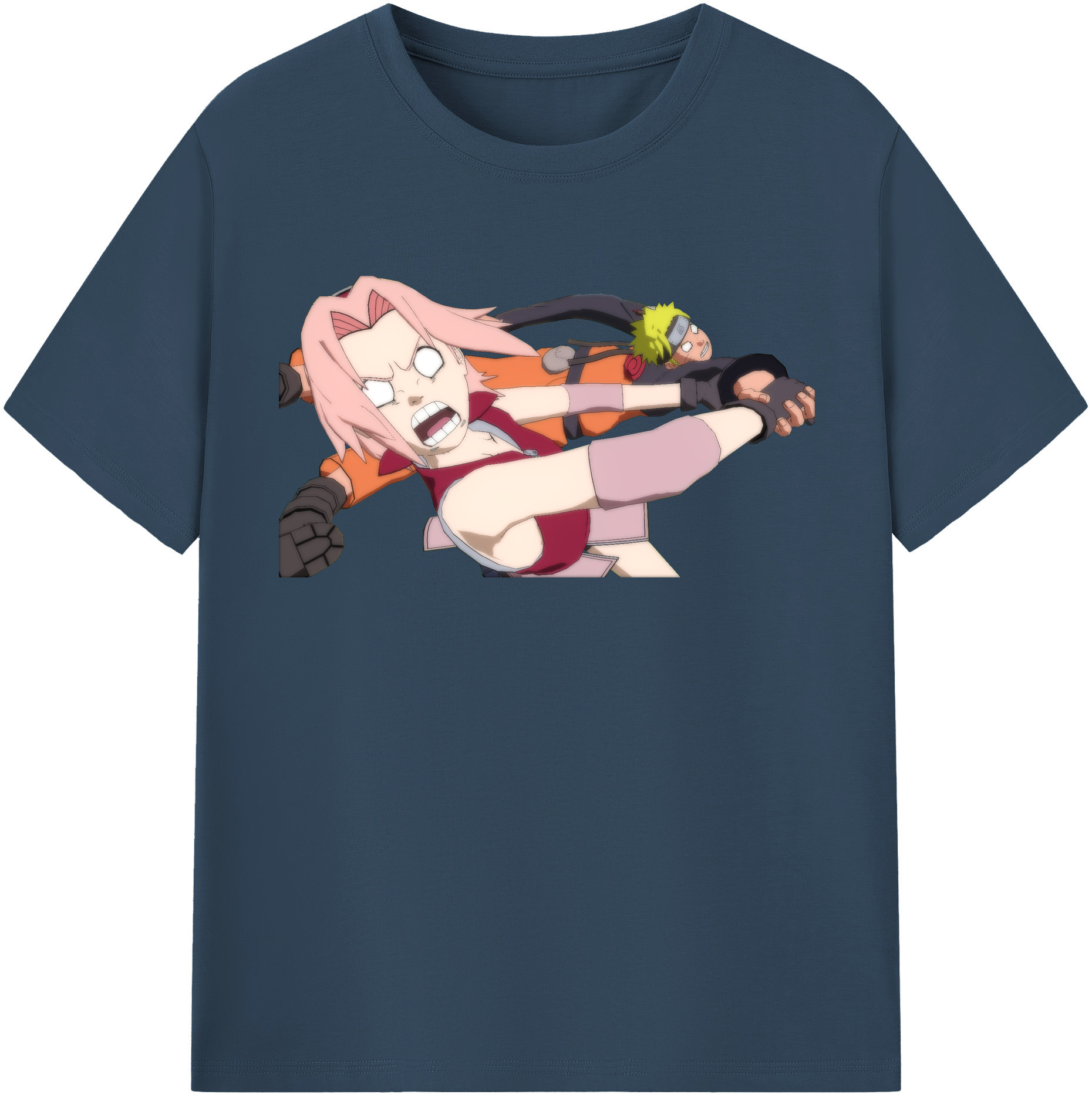 （画像用） NARUTO -ナルト- 春野サクラ Haruno Sakura 綿100％半袖Tシャツ（フロントプリント）