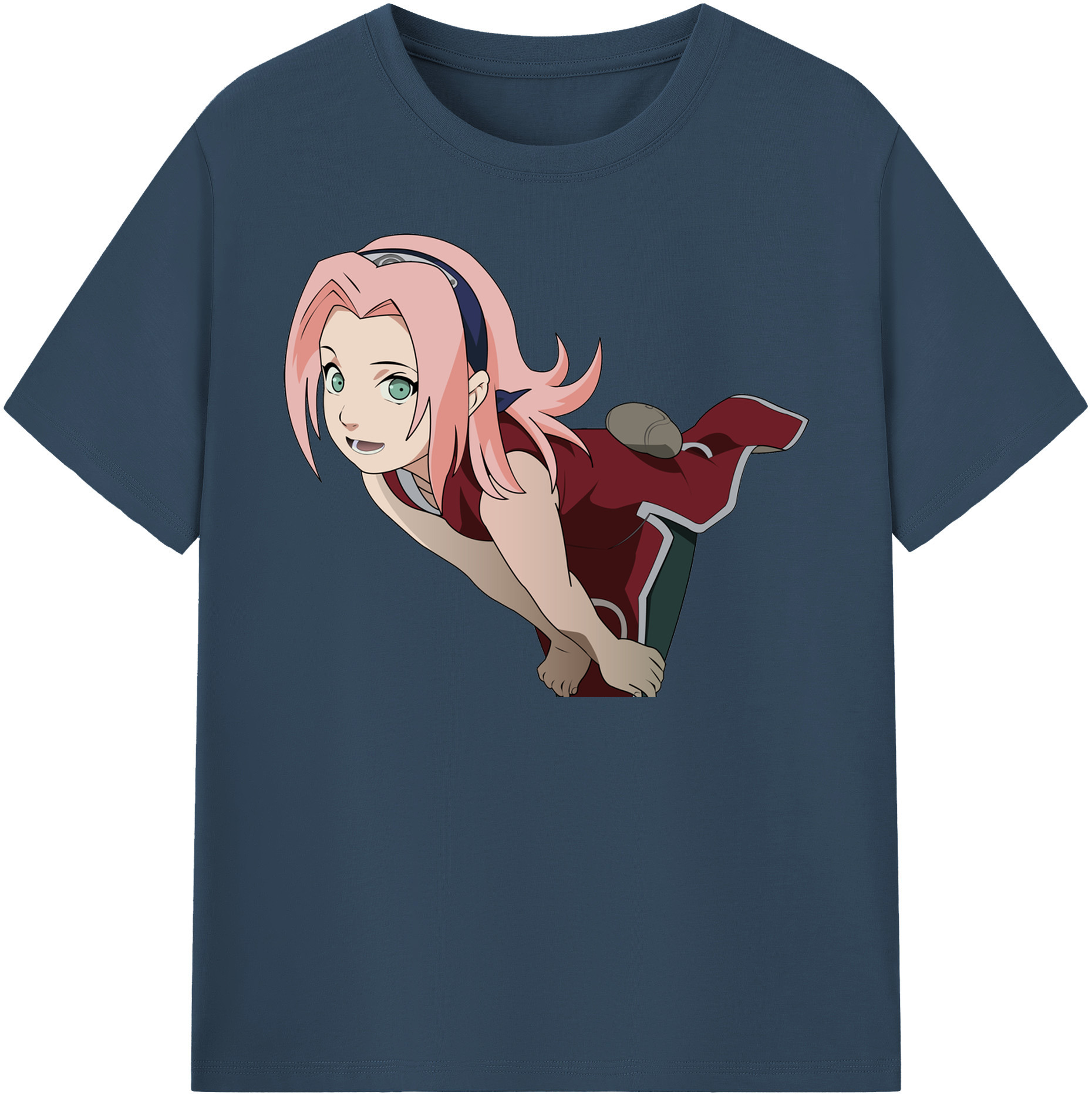 （画像用） NARUTO -ナルト- 春野サクラ Haruno Sakura 綿100％半袖Tシャツ（フロントプリント）