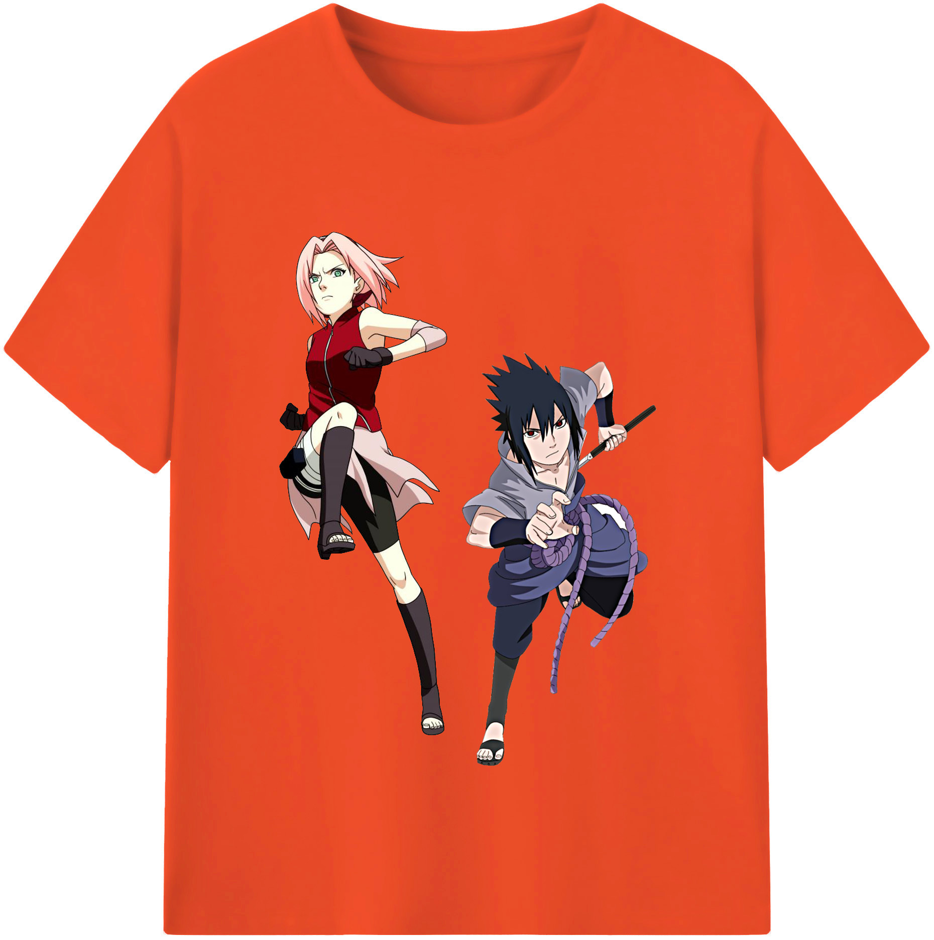 （画像用） NARUTO -ナルト- 春野サクラ Haruno Sakura 綿100％半袖Tシャツ（フロントプリント）