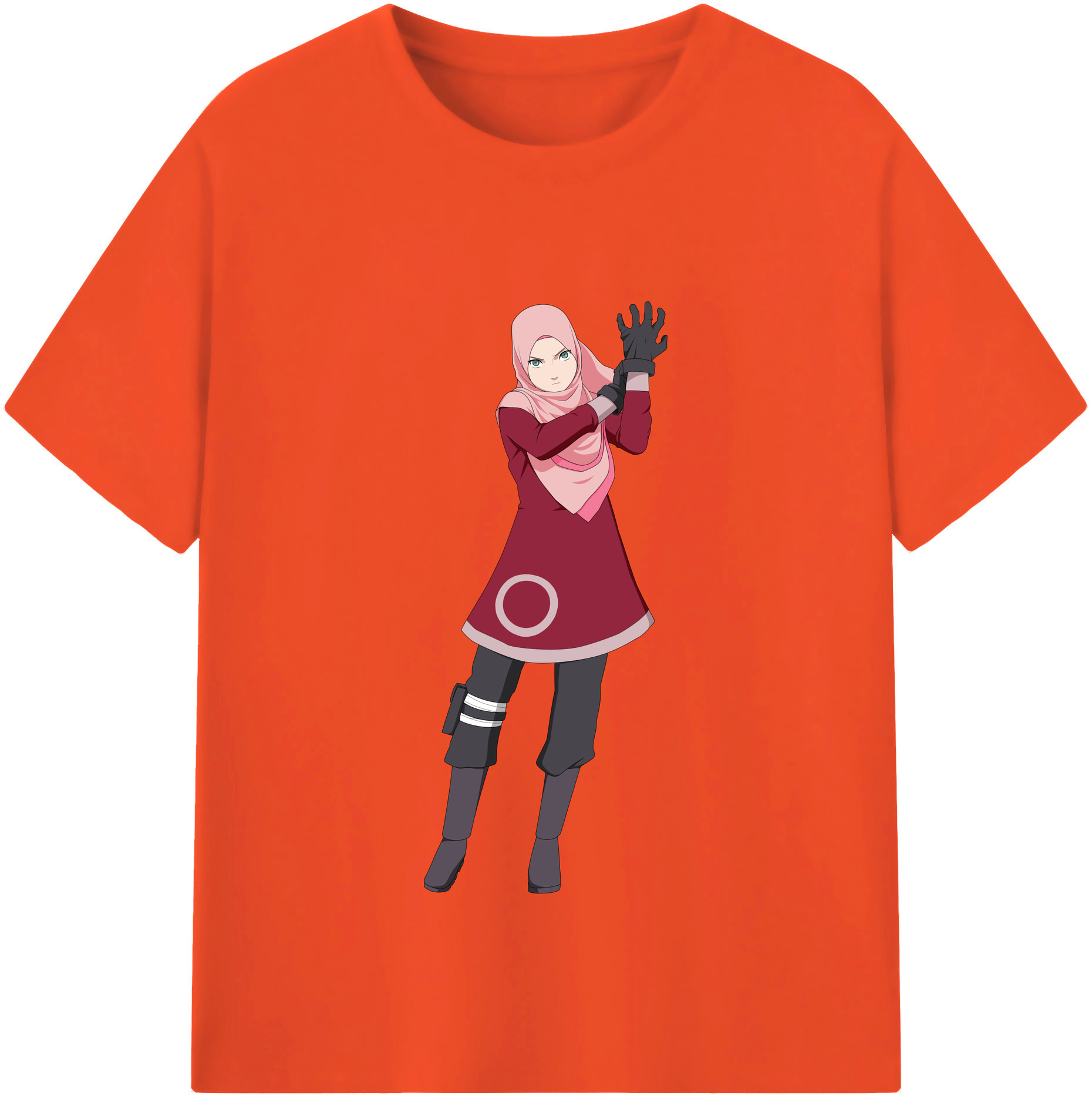 （画像用） NARUTO -ナルト- 春野サクラ Haruno Sakura 綿100％半袖Tシャツ（フロントプリント）