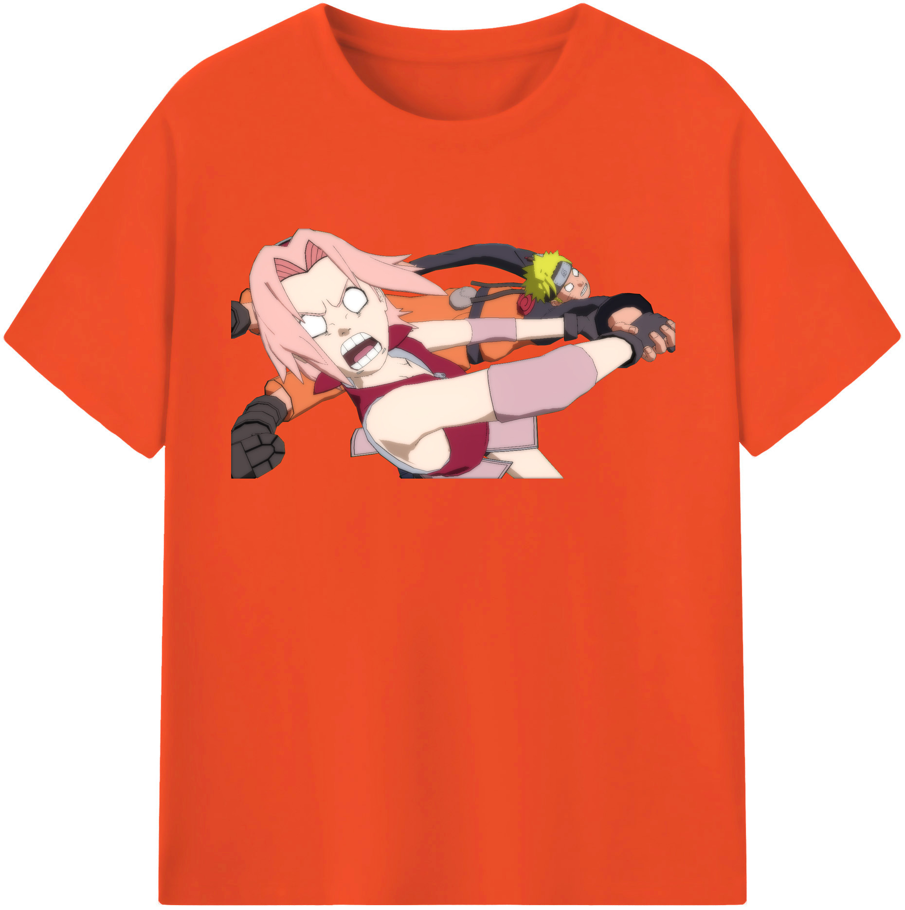 （画像用） NARUTO -ナルト- 春野サクラ Haruno Sakura 綿100％半袖Tシャツ（フロントプリント）
