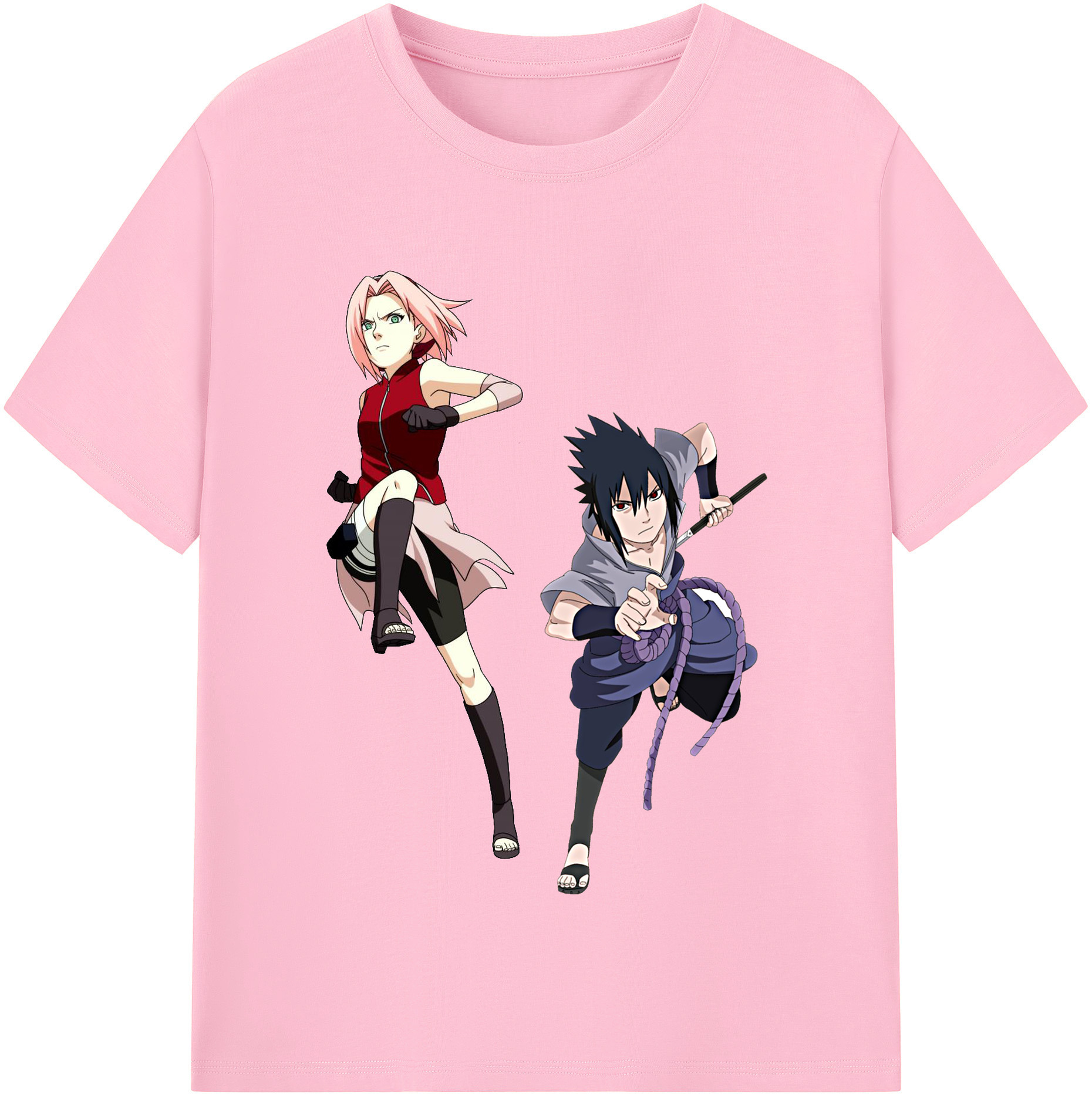 （画像用） NARUTO -ナルト- 春野サクラ Haruno Sakura 綿100％半袖Tシャツ（フロントプリント）