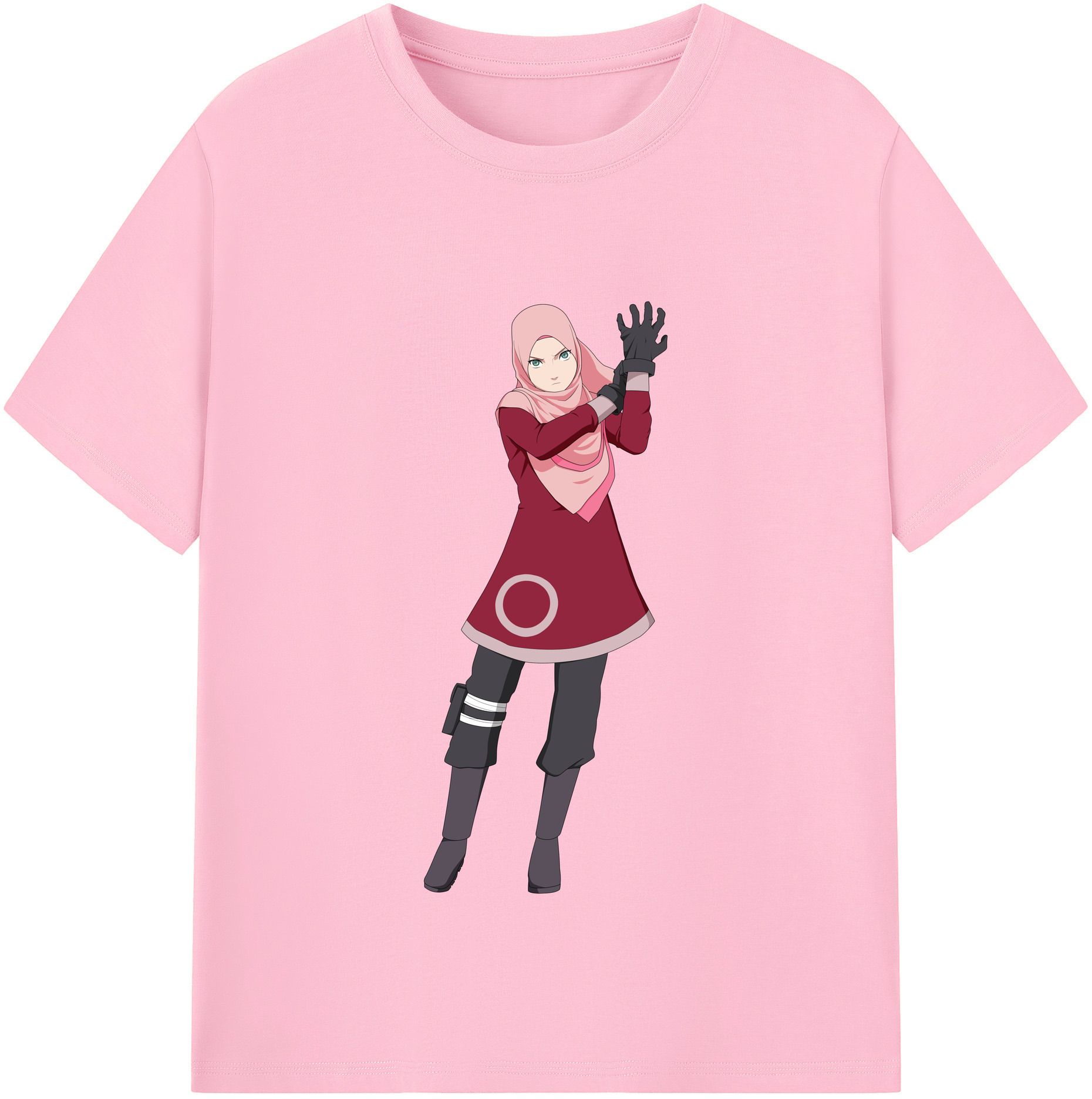（画像用） NARUTO -ナルト- 春野サクラ Haruno Sakura 綿100％半袖Tシャツ（フロントプリント）