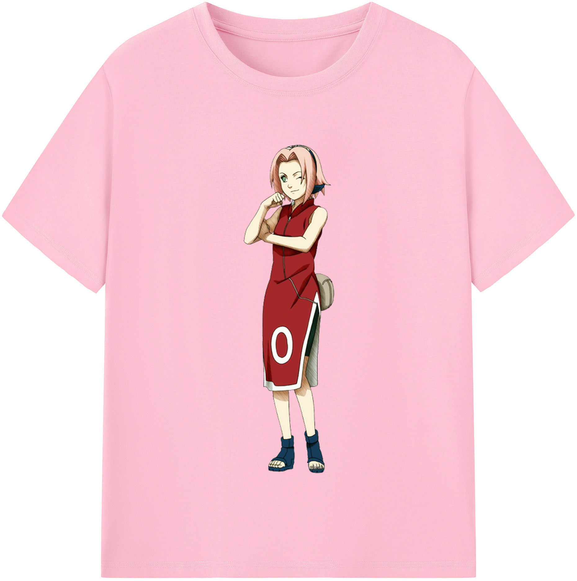 （画像用） NARUTO -ナルト- 春野サクラ Haruno Sakura 綿100％半袖Tシャツ（フロントプリント）