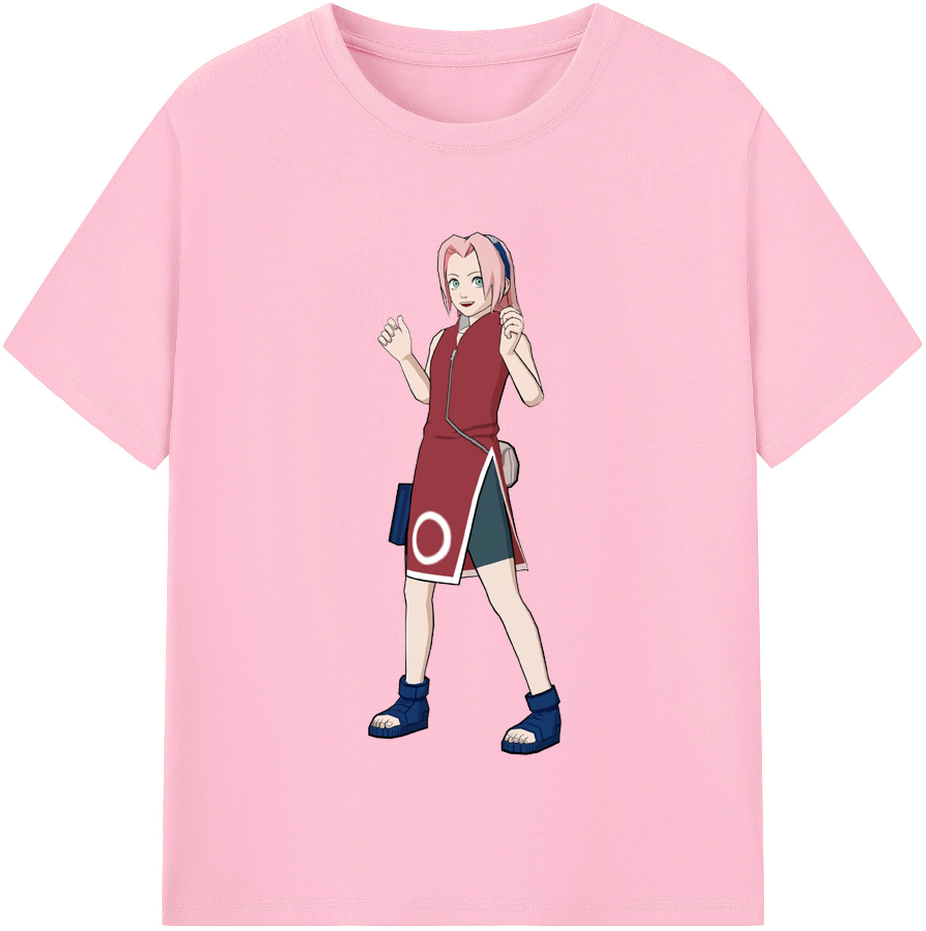 （画像用） NARUTO -ナルト- 春野サクラ Haruno Sakura 綿100％半袖Tシャツ（フロントプリント）