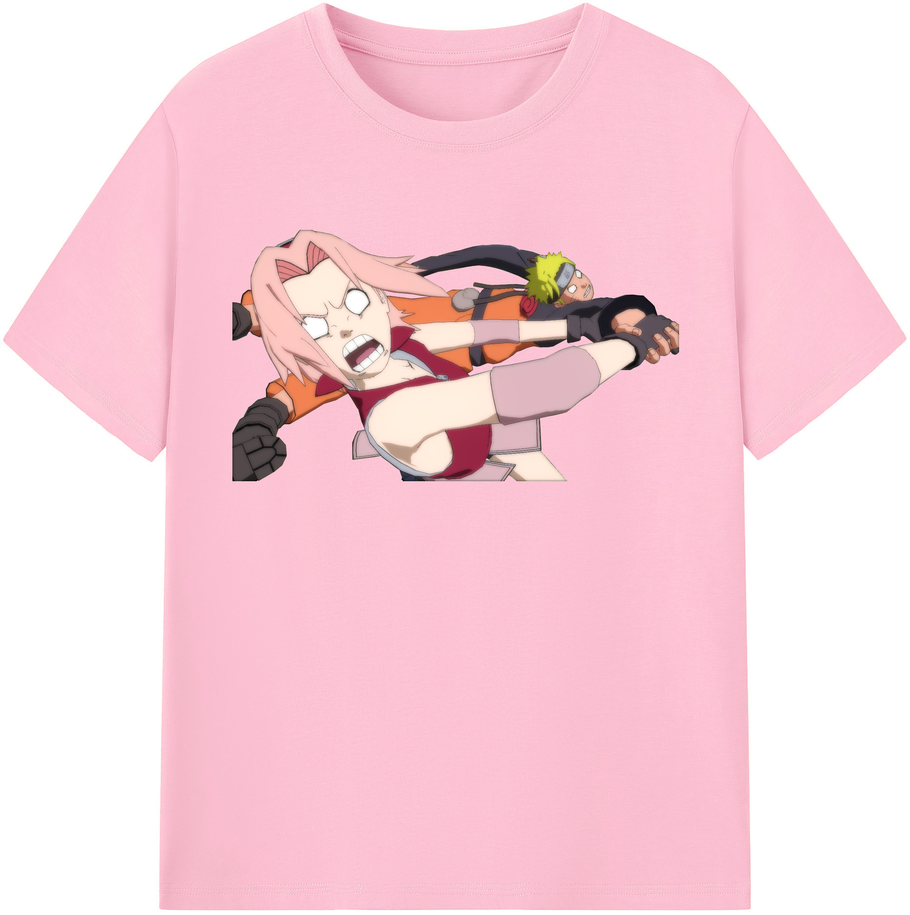 （画像用） NARUTO -ナルト- 春野サクラ Haruno Sakura 綿100％半袖Tシャツ（フロントプリント）