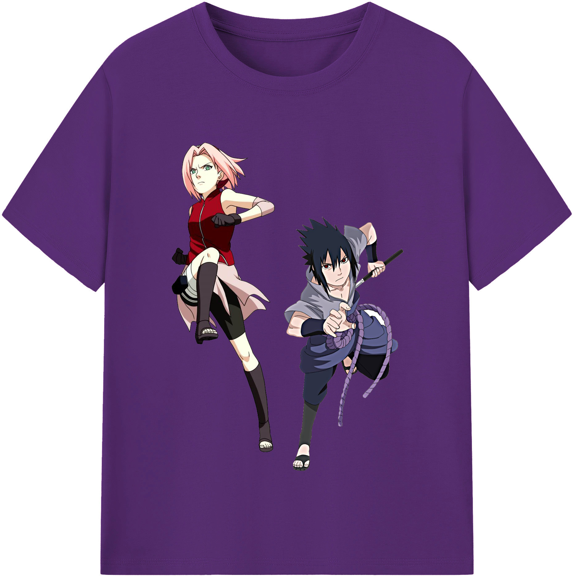 （画像用） NARUTO -ナルト- 春野サクラ Haruno Sakura 綿100％半袖Tシャツ（フロントプリント）