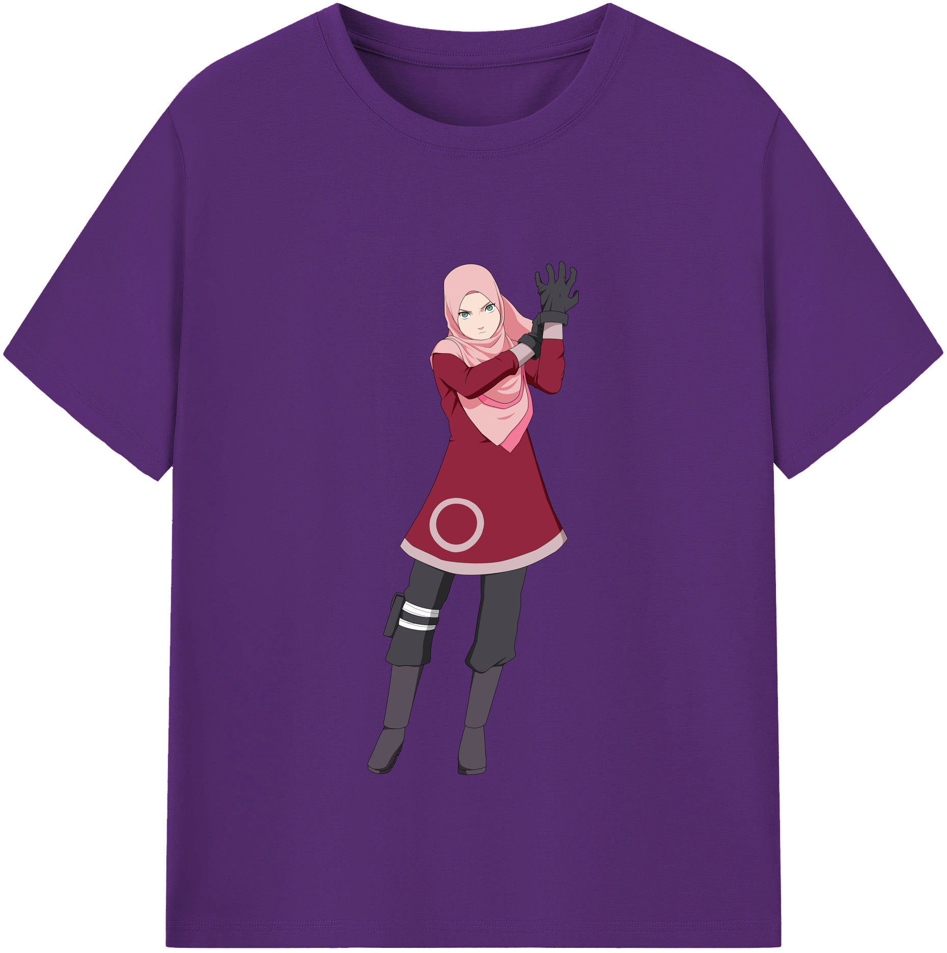 （画像用） NARUTO -ナルト- 春野サクラ Haruno Sakura 綿100％半袖Tシャツ（フロントプリント）