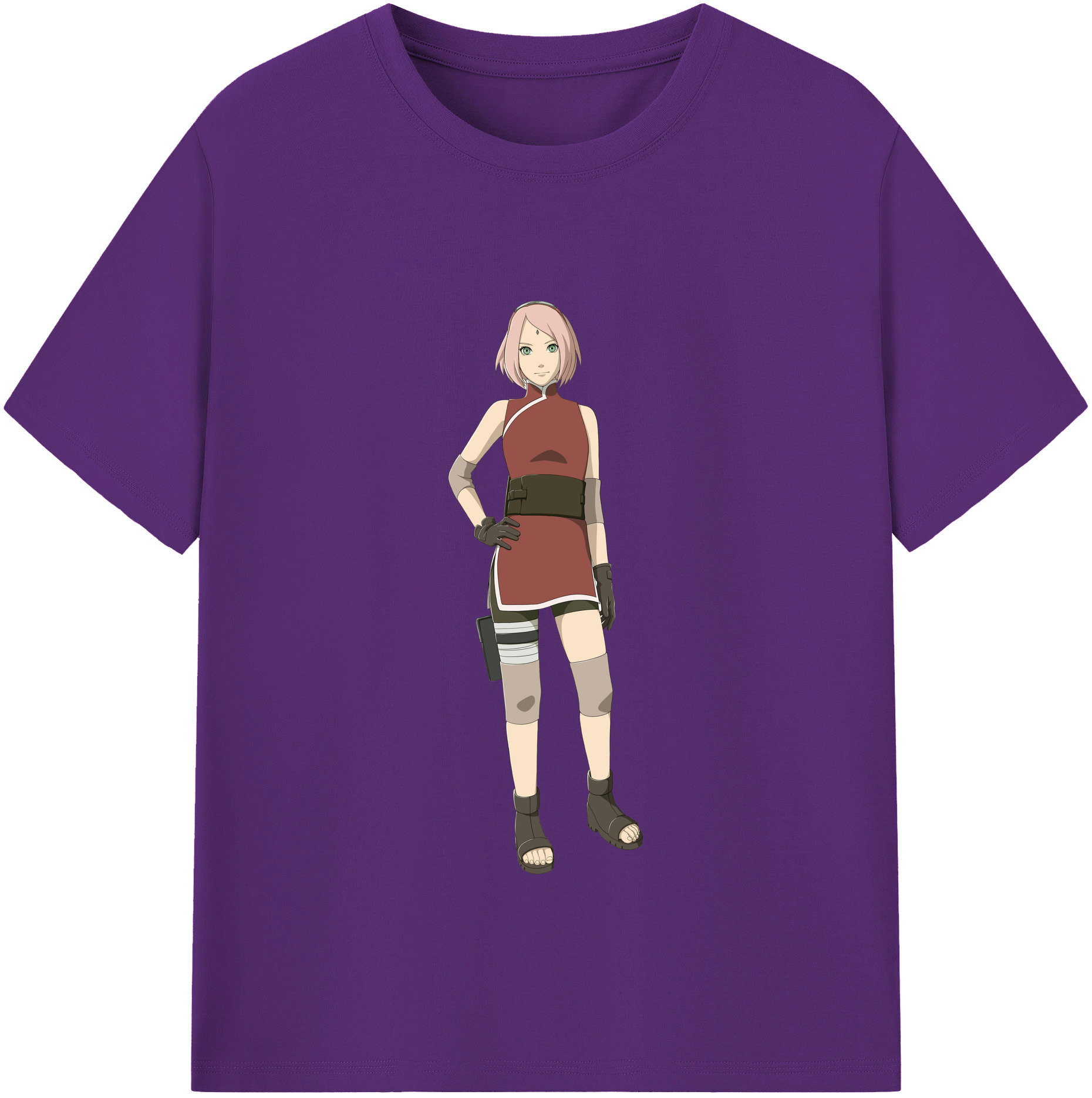 （画像用） NARUTO -ナルト- 春野サクラ Haruno Sakura 綿100％半袖Tシャツ（フロントプリント）