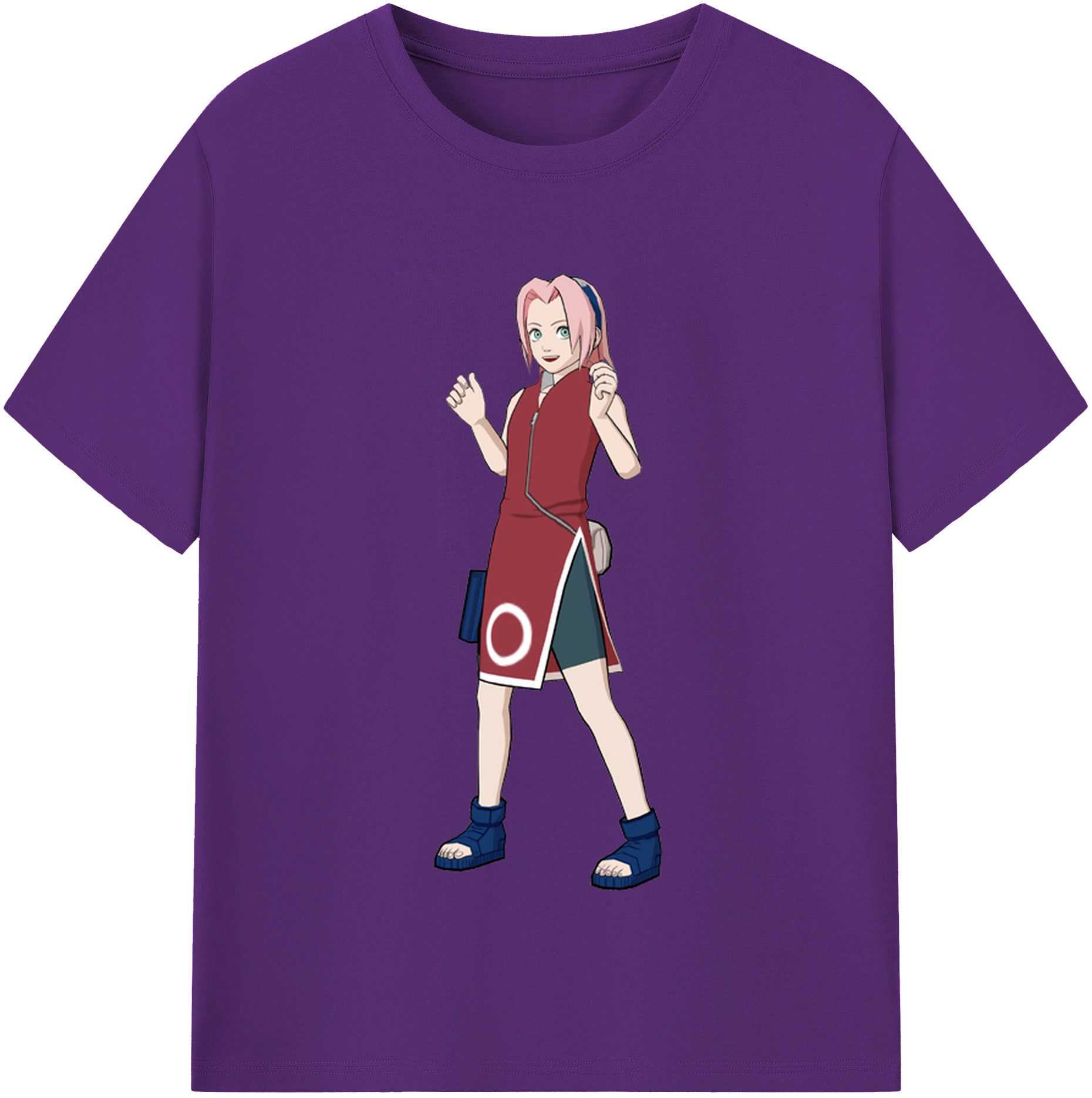 （画像用） NARUTO -ナルト- 春野サクラ Haruno Sakura 綿100％半袖Tシャツ（フロントプリント）