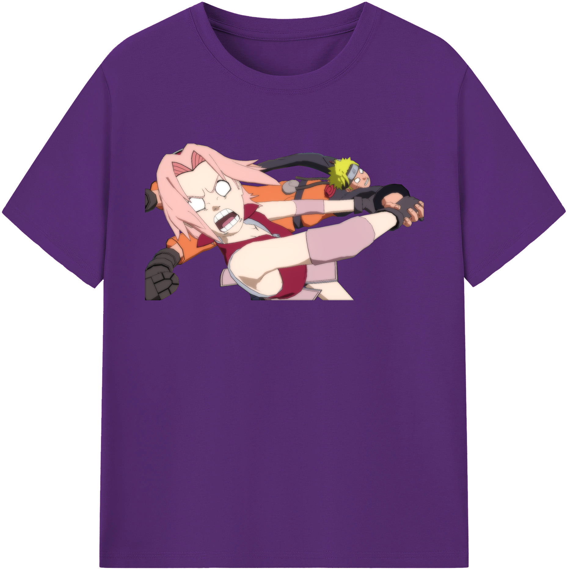（画像用） NARUTO -ナルト- 春野サクラ Haruno Sakura 綿100％半袖Tシャツ（フロントプリント）