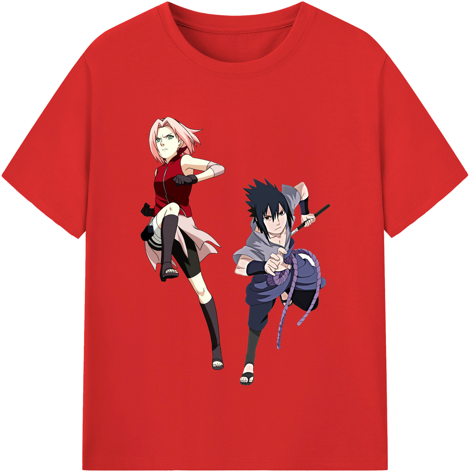 （画像用） NARUTO -ナルト- 春野サクラ Haruno Sakura 綿100％半袖Tシャツ（フロントプリント）