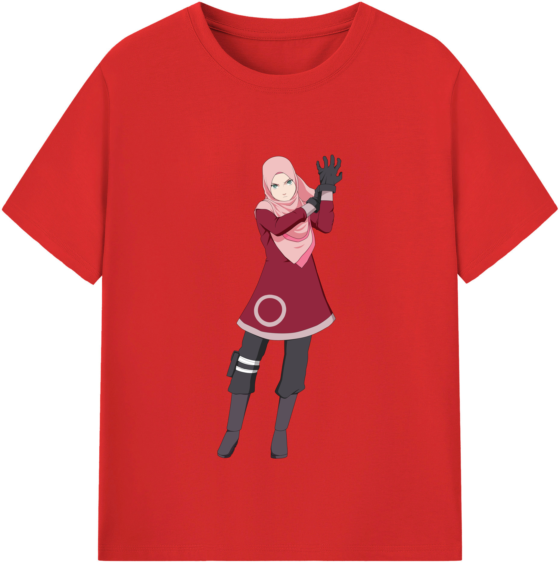 （画像用） NARUTO -ナルト- 春野サクラ Haruno Sakura 綿100％半袖Tシャツ（フロントプリント）