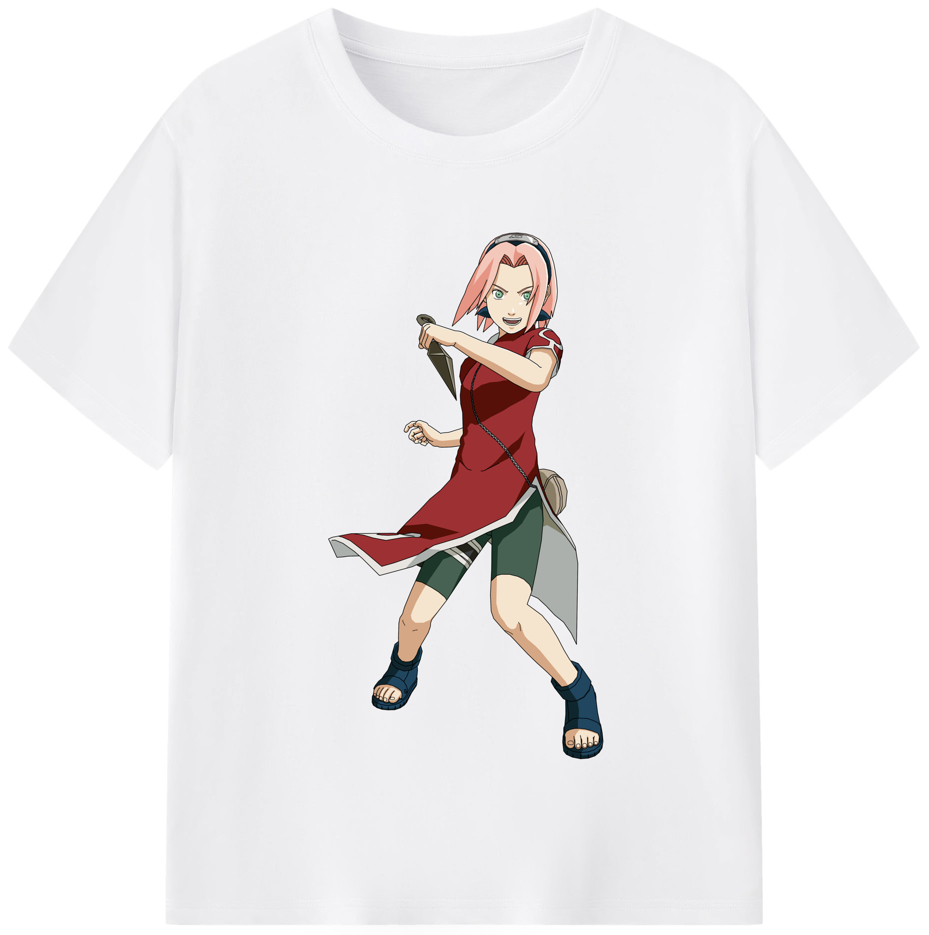 （画像用） NARUTO -ナルト- 春野サクラ Haruno Sakura 綿100％半袖Tシャツ（フロントプリント）