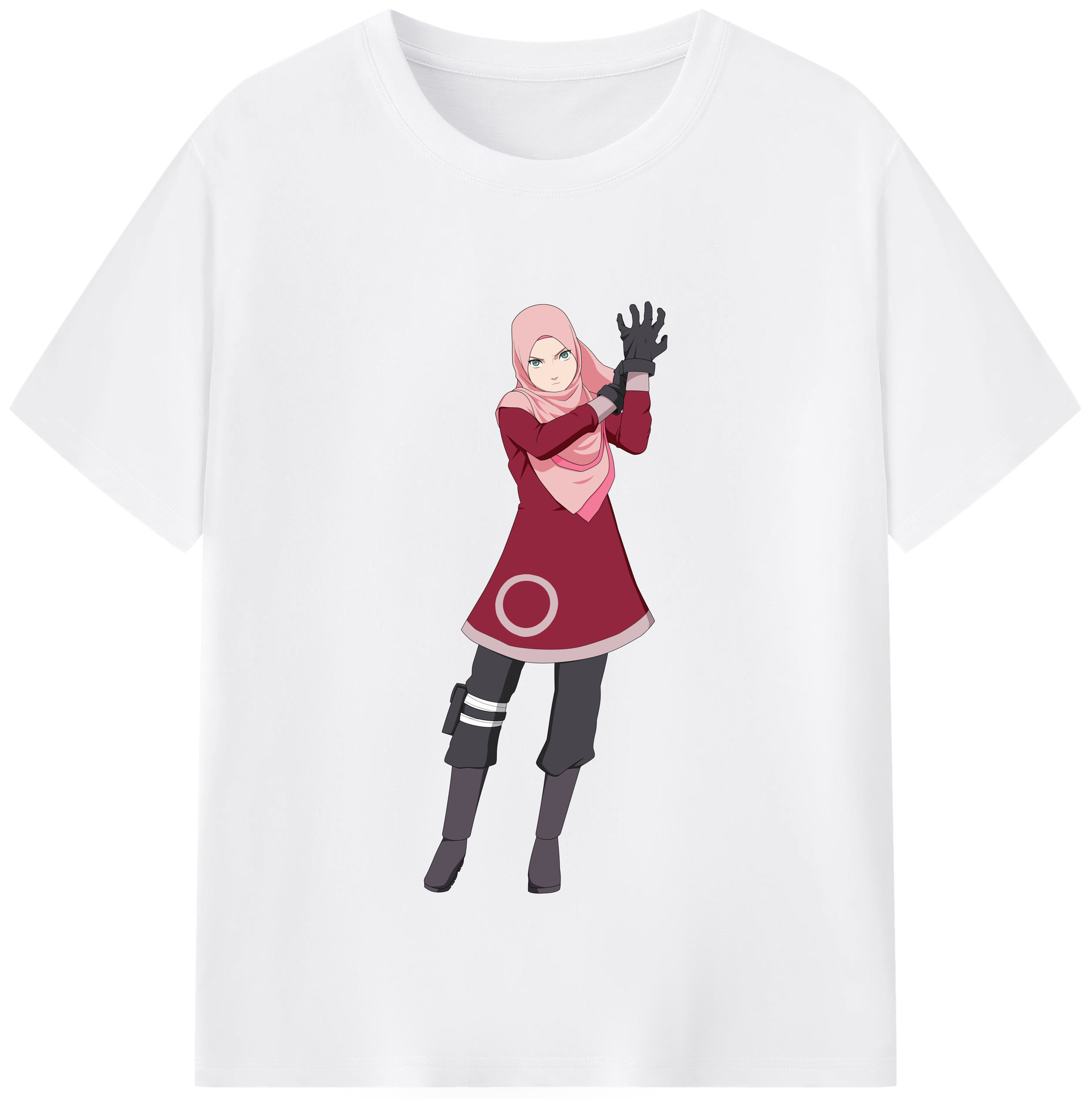 （画像用） NARUTO -ナルト- 春野サクラ Haruno Sakura 綿100％半袖Tシャツ（フロントプリント）