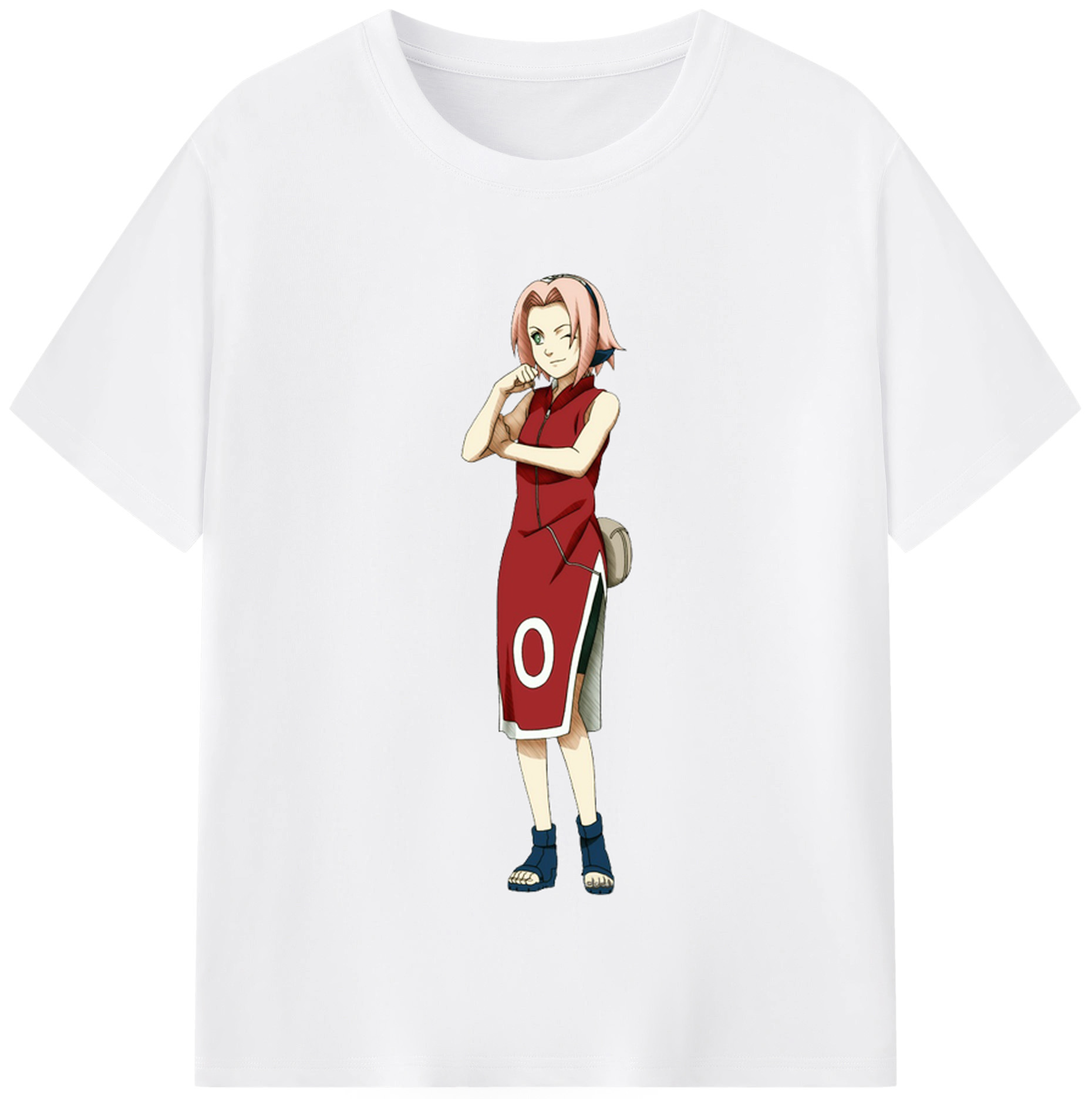 （画像用） NARUTO -ナルト- 春野サクラ Haruno Sakura 綿100％半袖Tシャツ（フロントプリント）