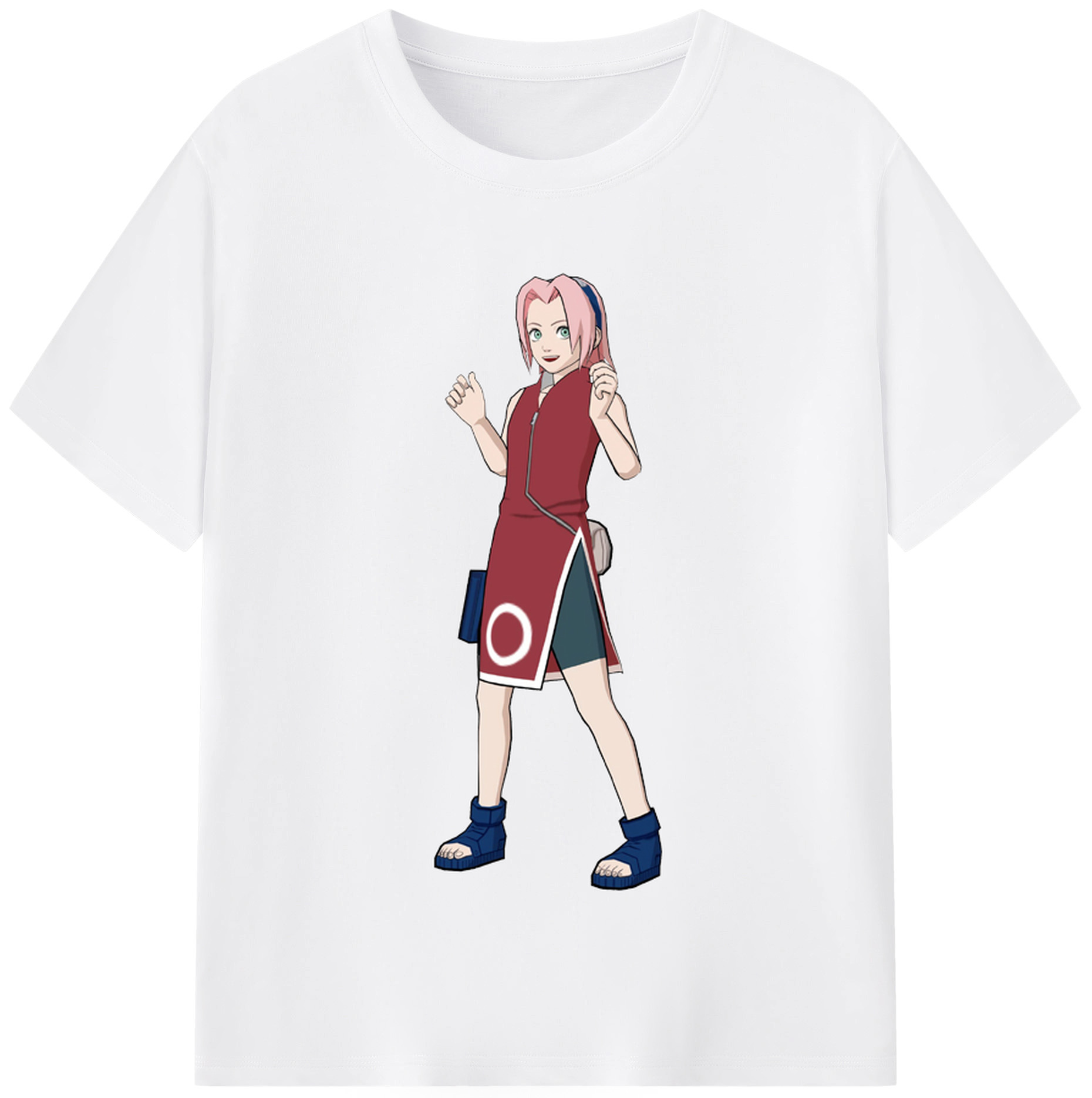 （画像用） NARUTO -ナルト- 春野サクラ Haruno Sakura 綿100％半袖Tシャツ（フロントプリント）