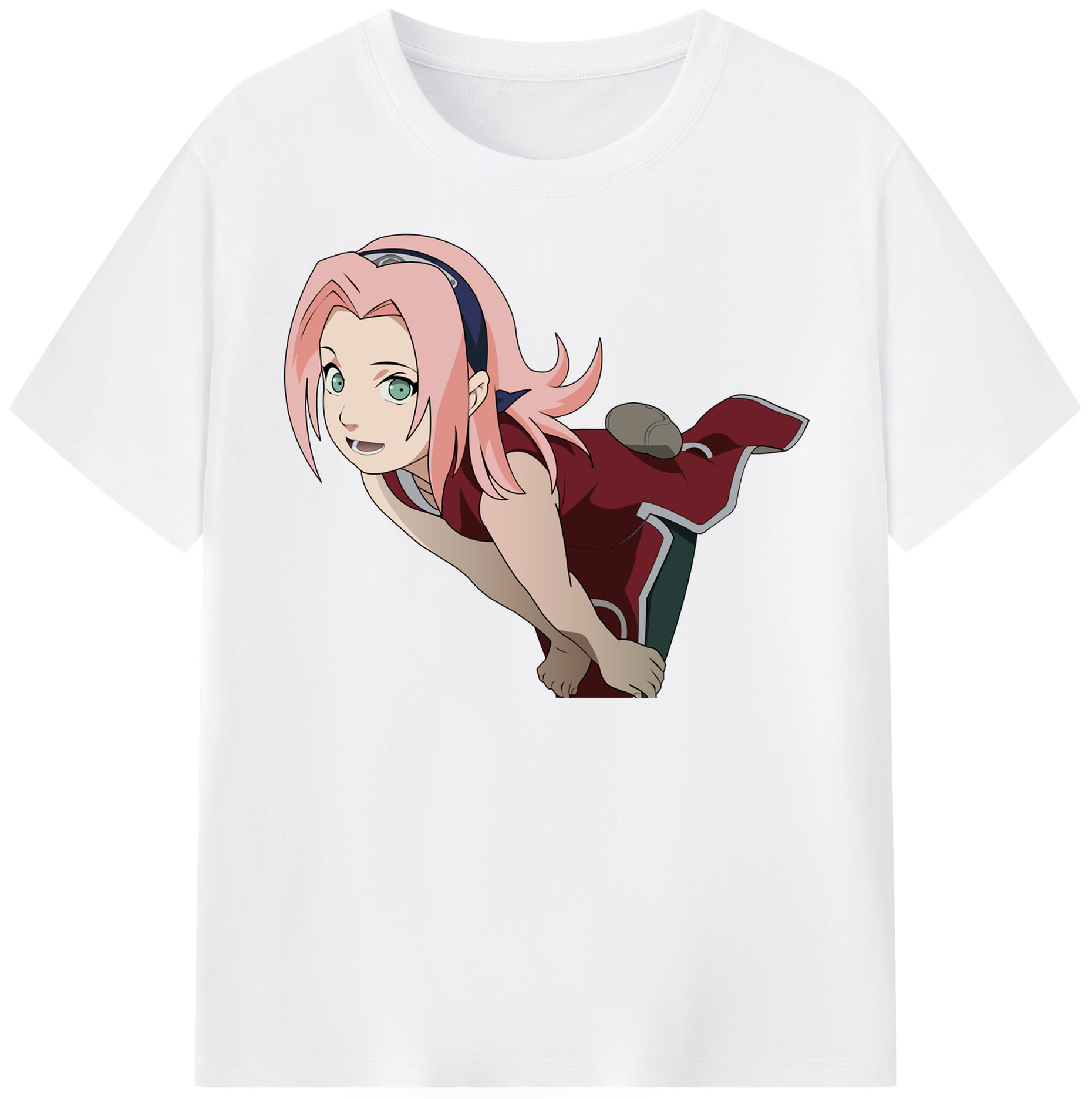 （画像用） NARUTO -ナルト- 春野サクラ Haruno Sakura 綿100％半袖Tシャツ（フロントプリント）