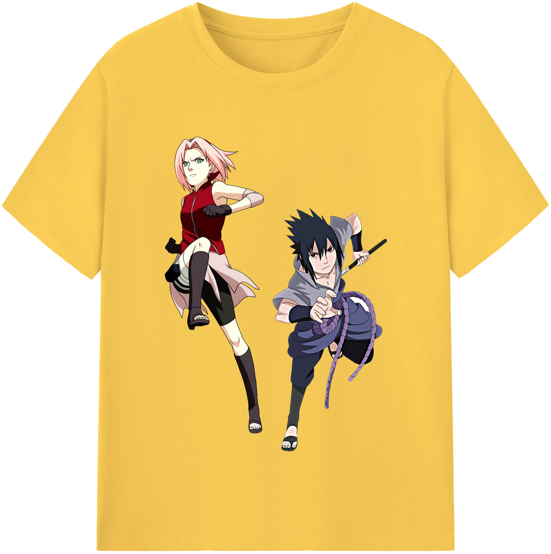 （画像用） NARUTO -ナルト- 春野サクラ Haruno Sakura 綿100％半袖Tシャツ（フロントプリント）