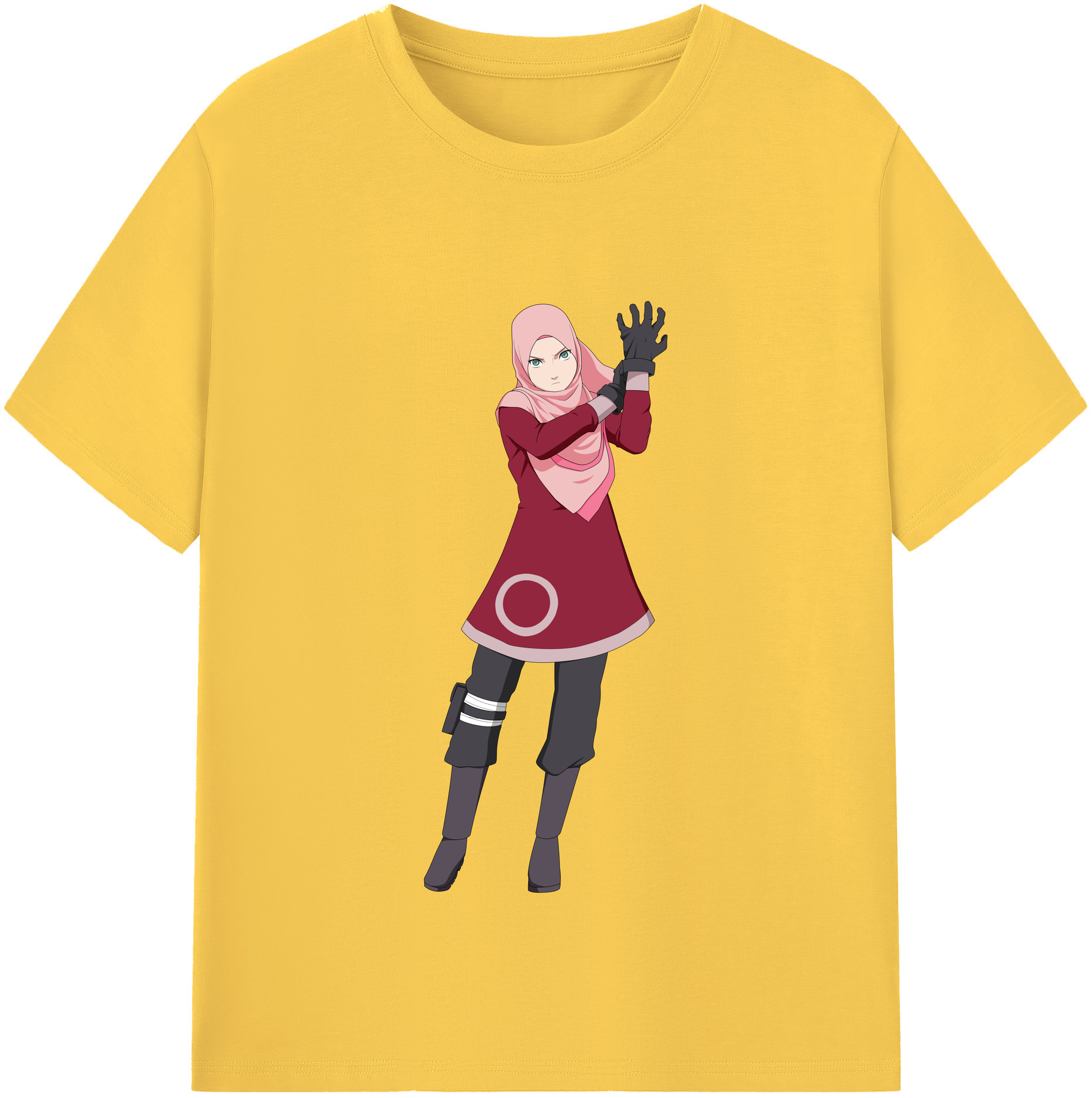 （画像用） NARUTO -ナルト- 春野サクラ Haruno Sakura 綿100％半袖Tシャツ（フロントプリント）