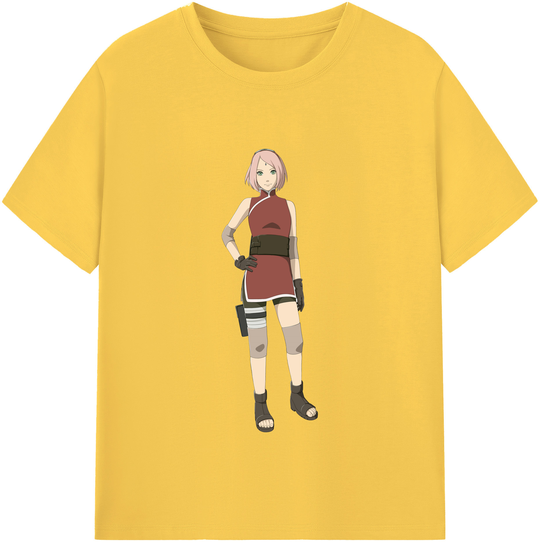 （画像用） NARUTO -ナルト- 春野サクラ Haruno Sakura 綿100％半袖Tシャツ（フロントプリント）