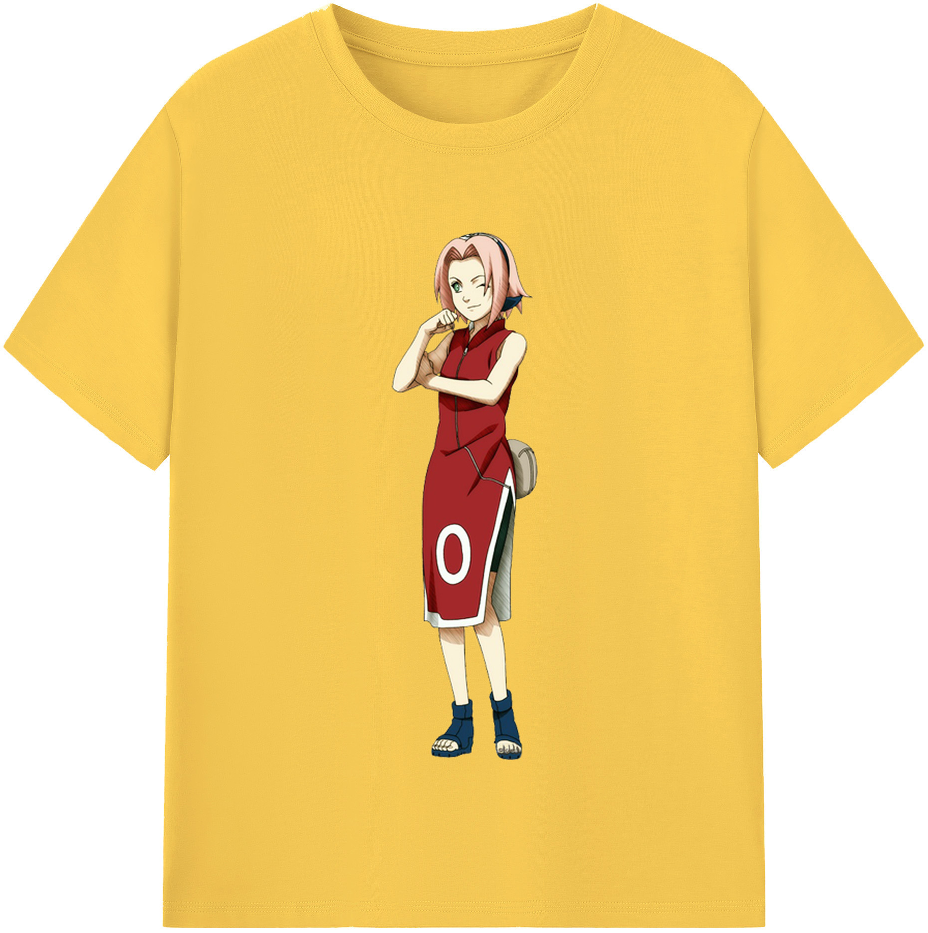 （画像用） NARUTO -ナルト- 春野サクラ Haruno Sakura 綿100％半袖Tシャツ（フロントプリント）