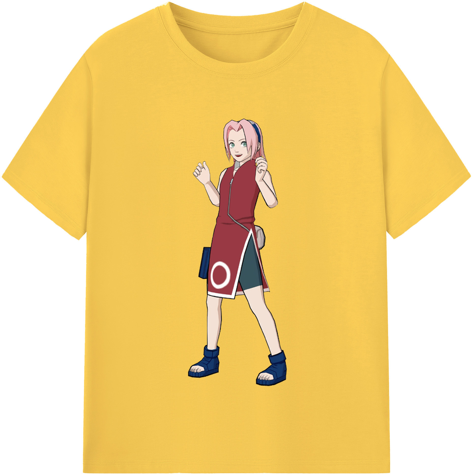 （画像用） NARUTO -ナルト- 春野サクラ Haruno Sakura 綿100％半袖Tシャツ（フロントプリント）