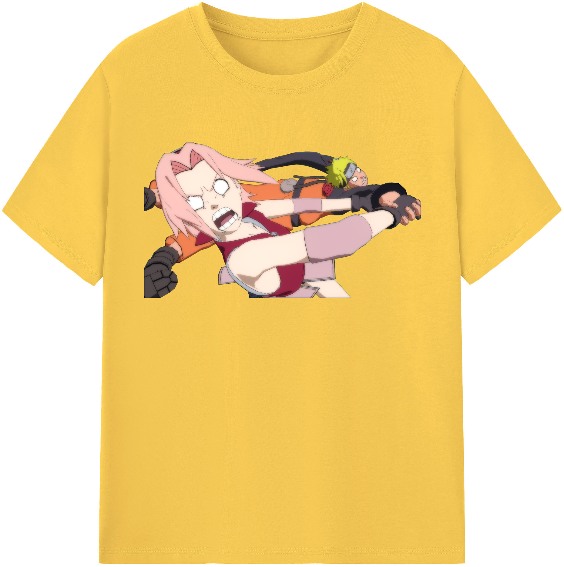 （画像用） NARUTO -ナルト- 春野サクラ Haruno Sakura 綿100％半袖Tシャツ（フロントプリント）